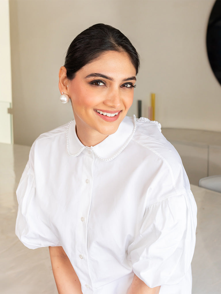 The Elegant Pearl Collar Shirt