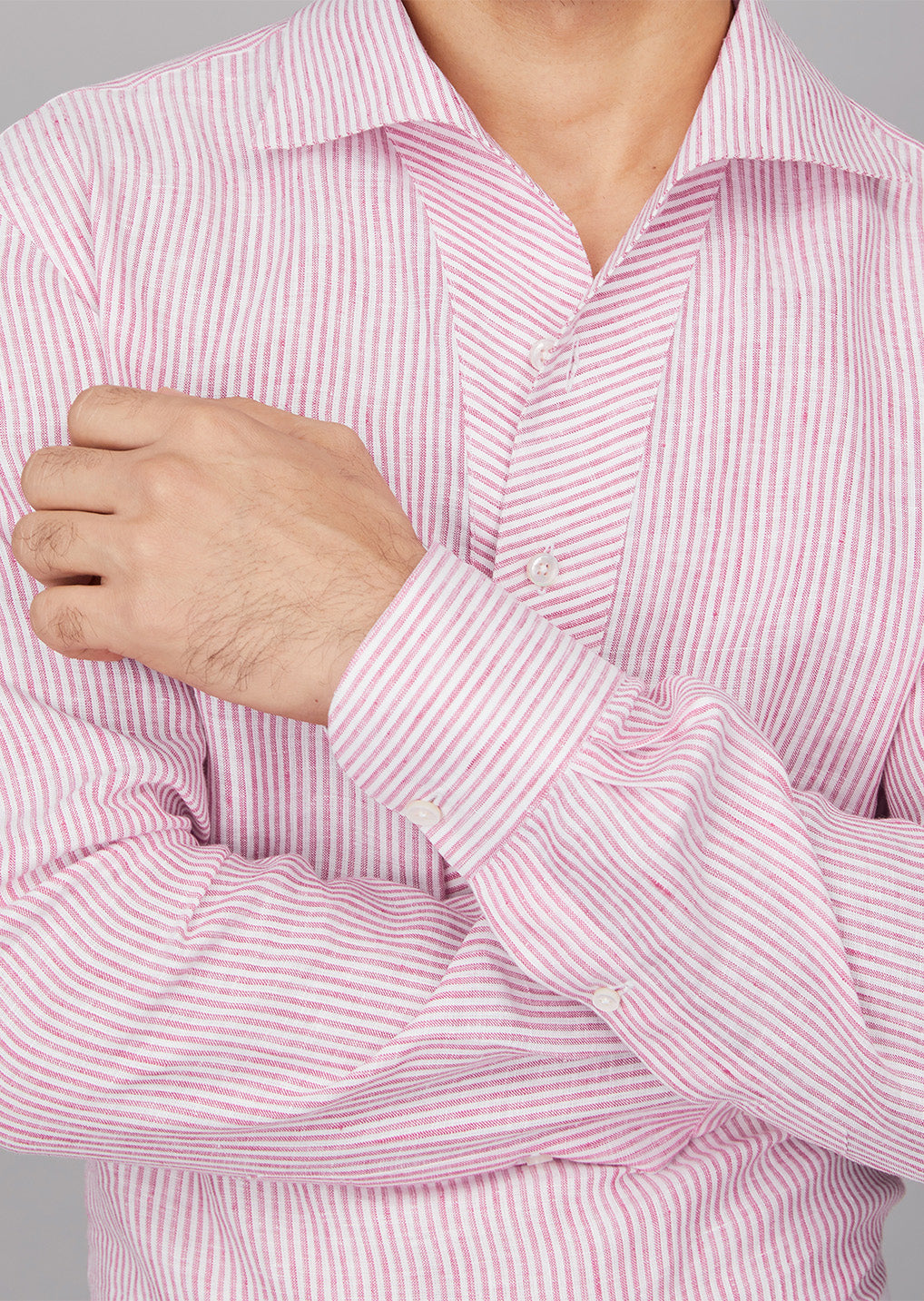 Stripe Linen Popover Shirt