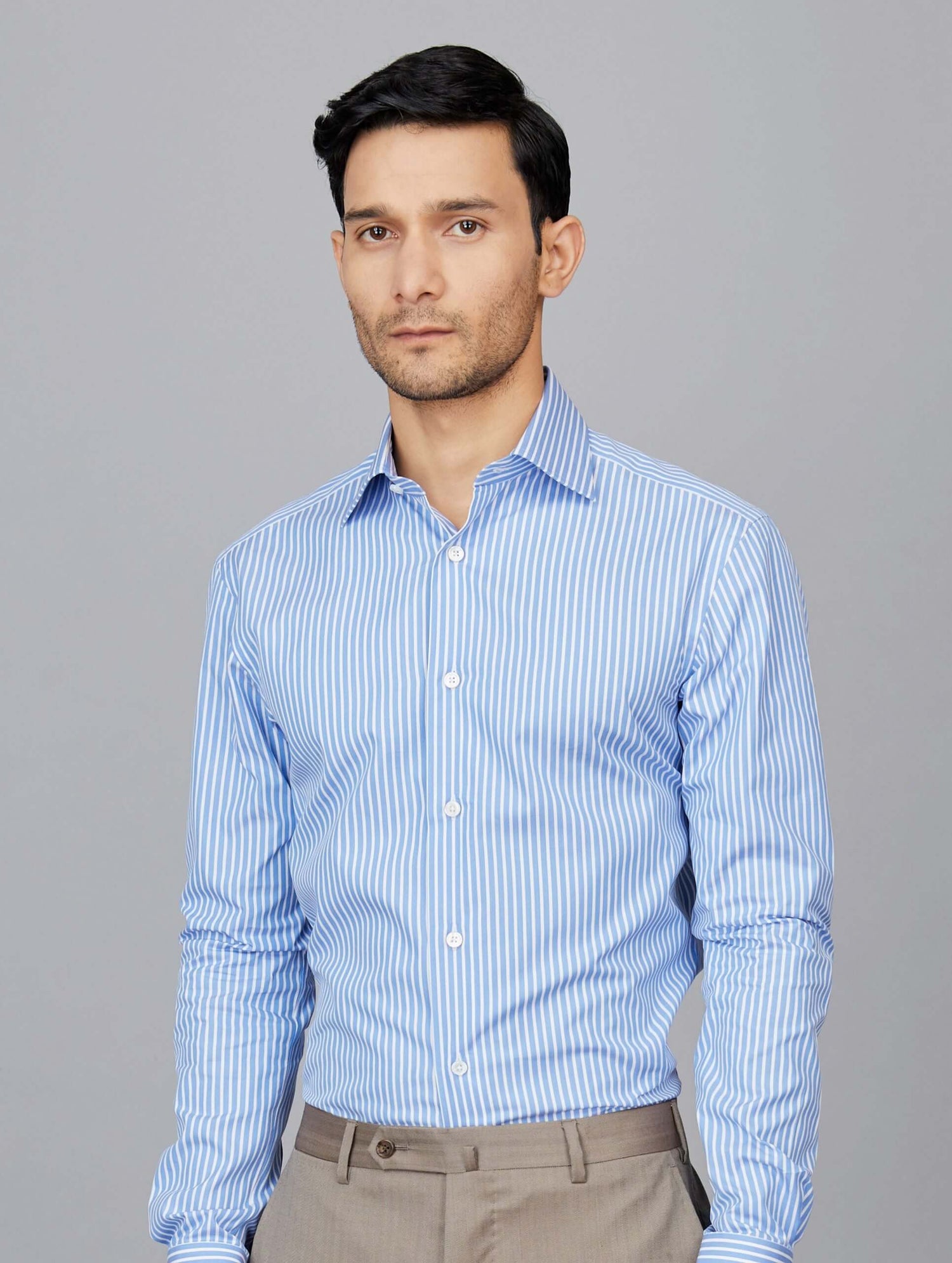 Stripe Cotton Poplin Shirt