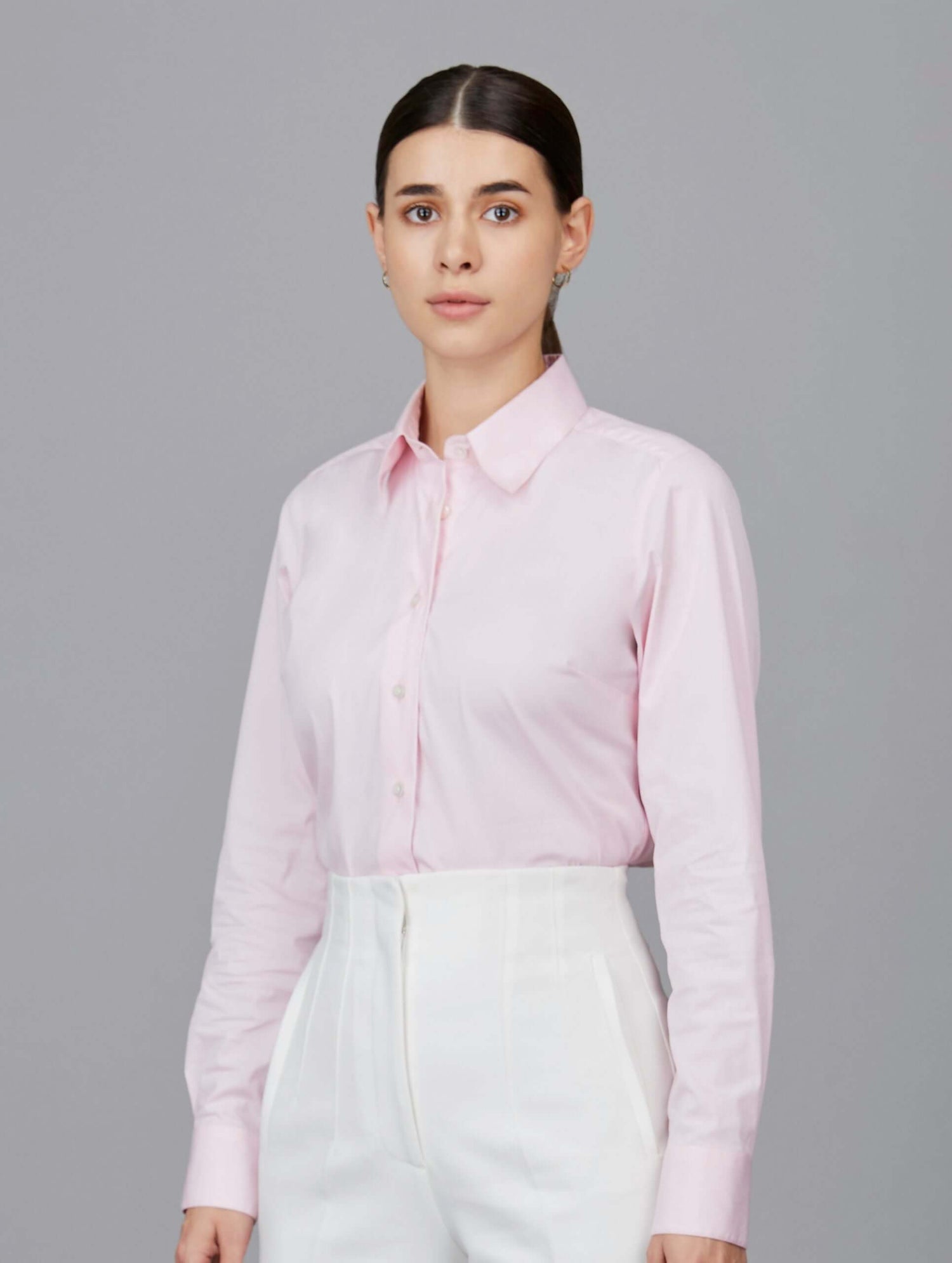 Cotton Poplin Formal Stretch Shirt