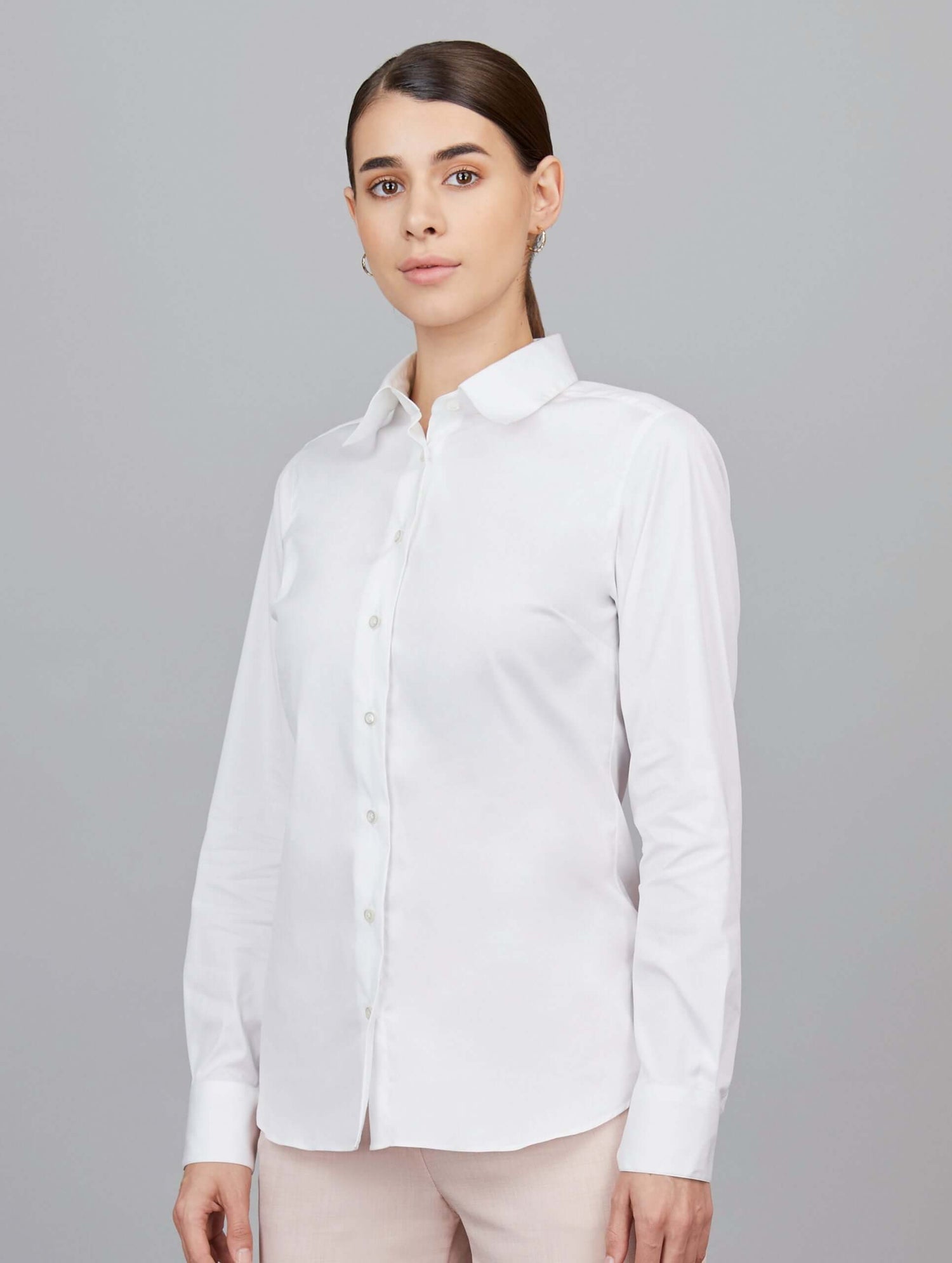 Cotton Poplin Formal Stretch Shirt