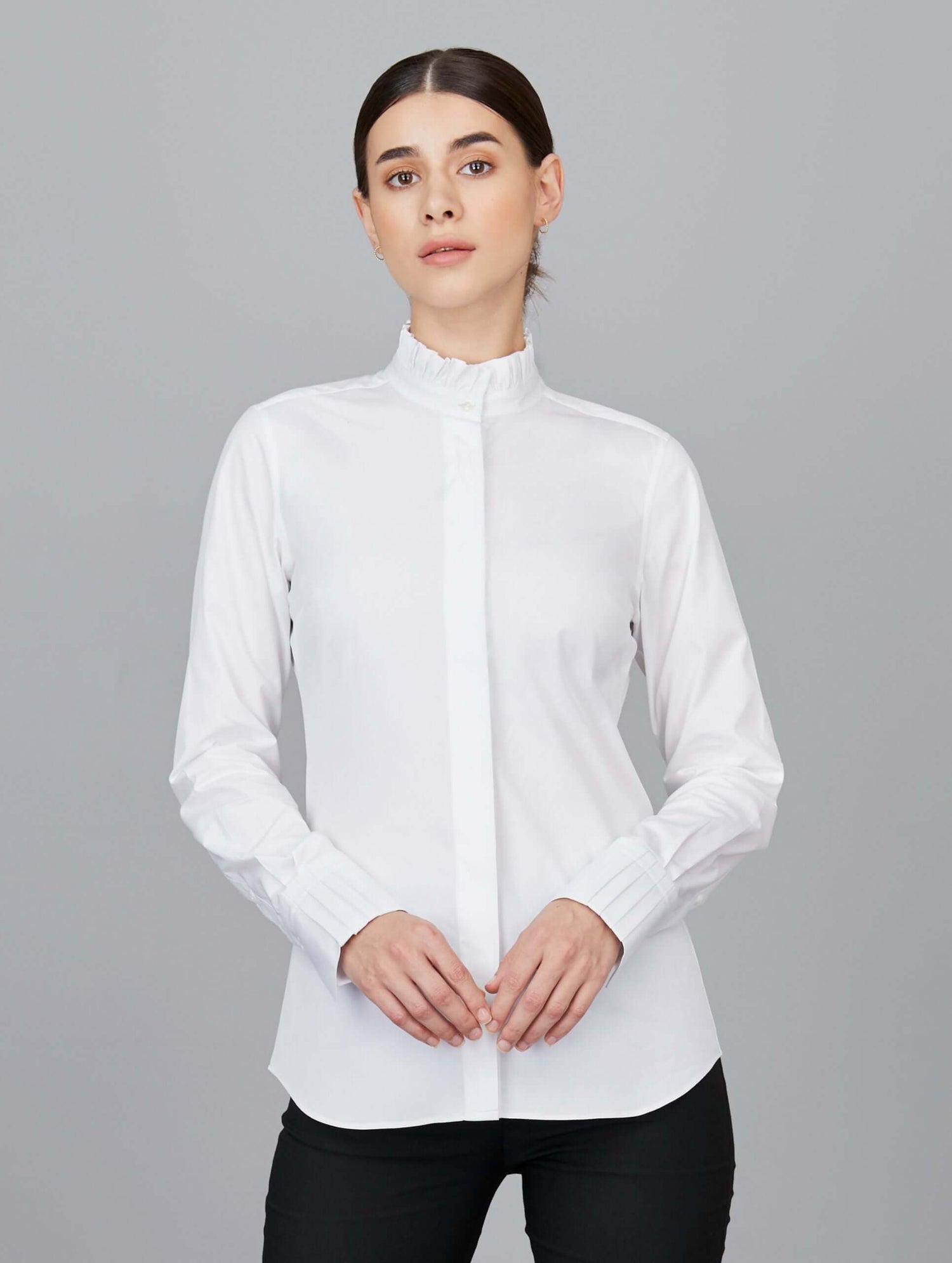 Formal Frilled Collar Shirt