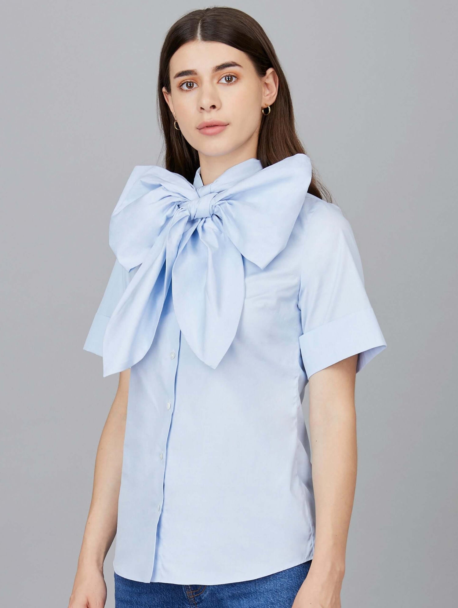 Big Bow Shirt in Blue