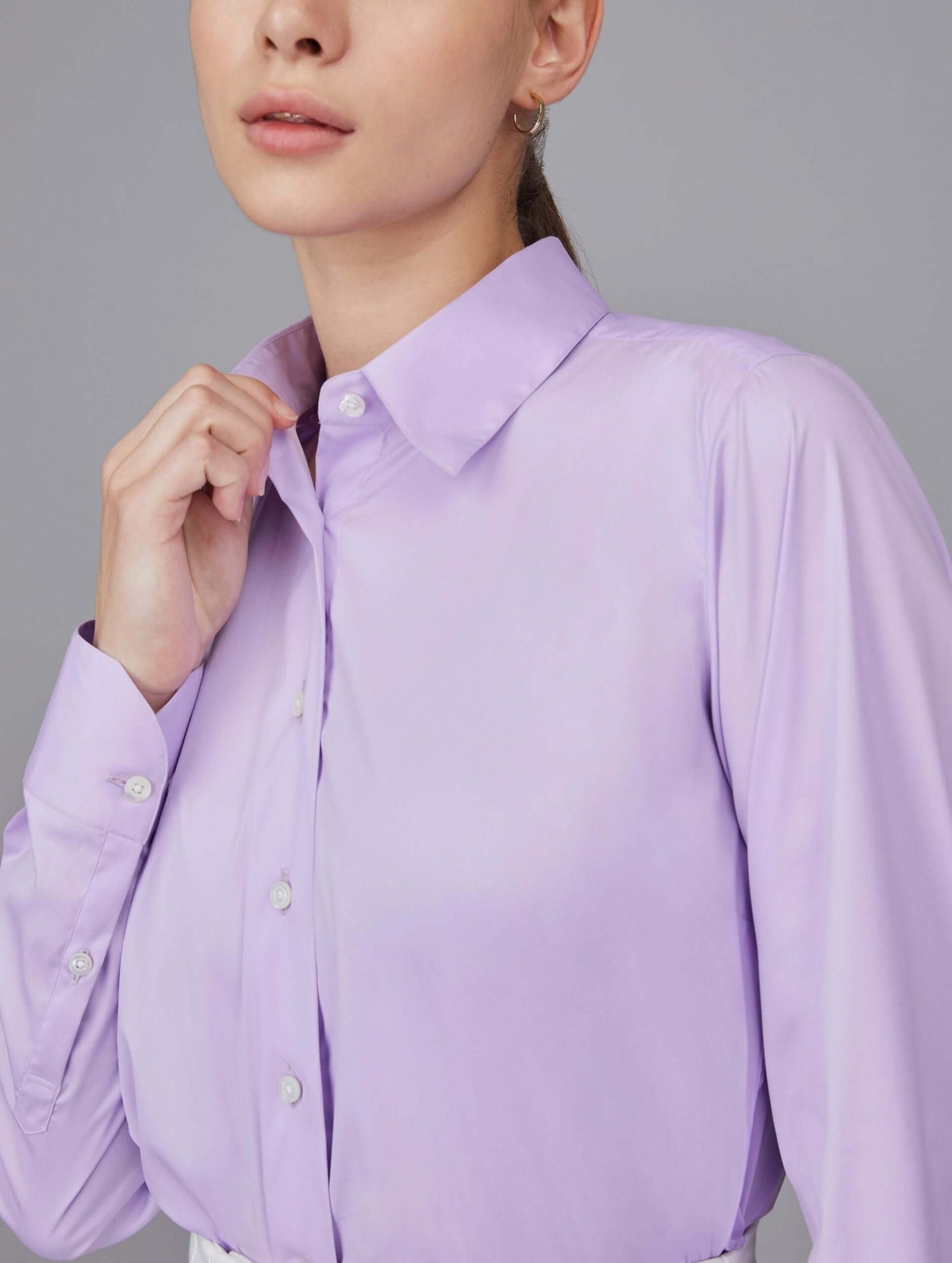 Cotton Poplin Formal Stretch Shirt