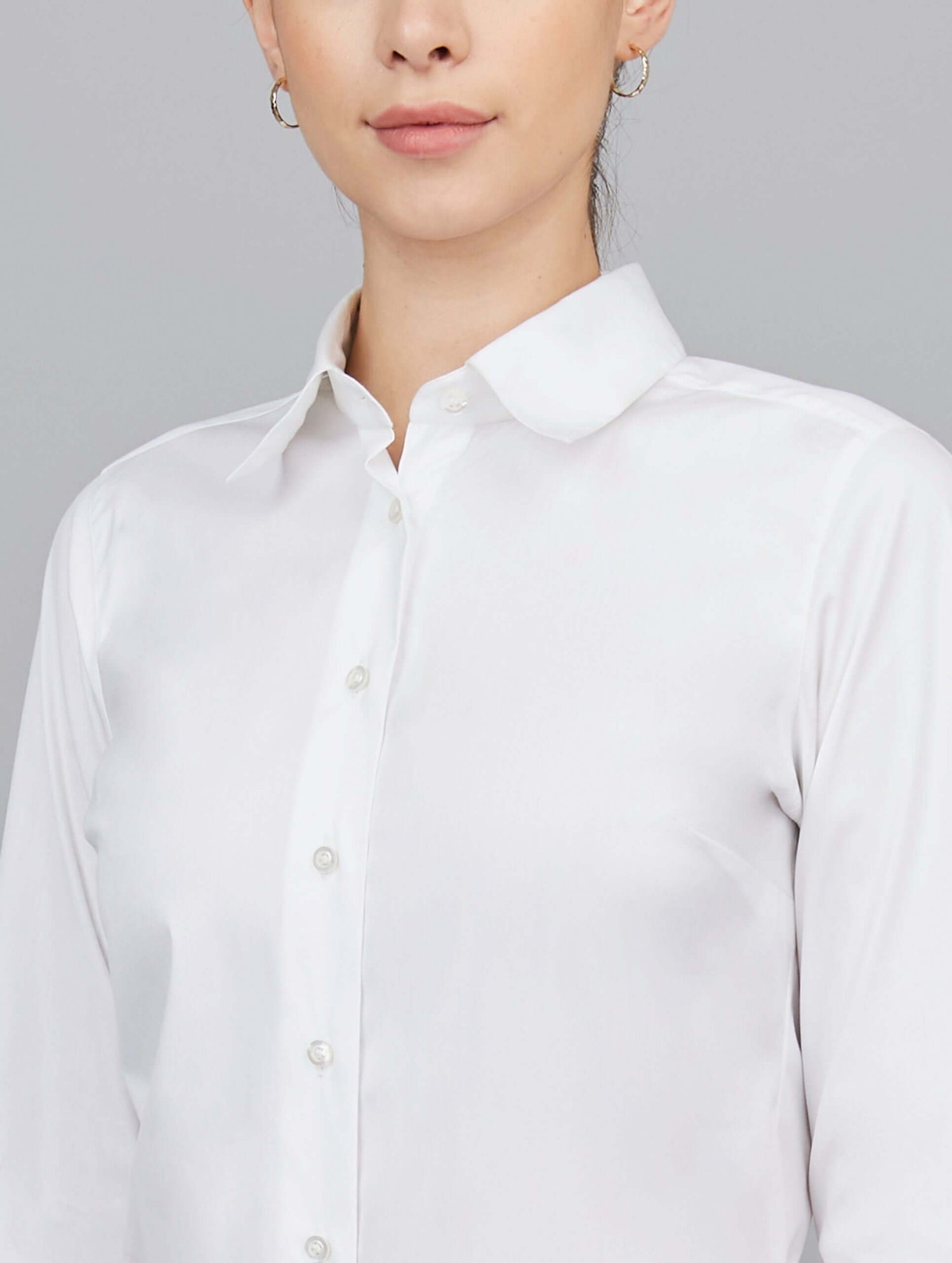 Cotton Poplin Formal Stretch Shirt