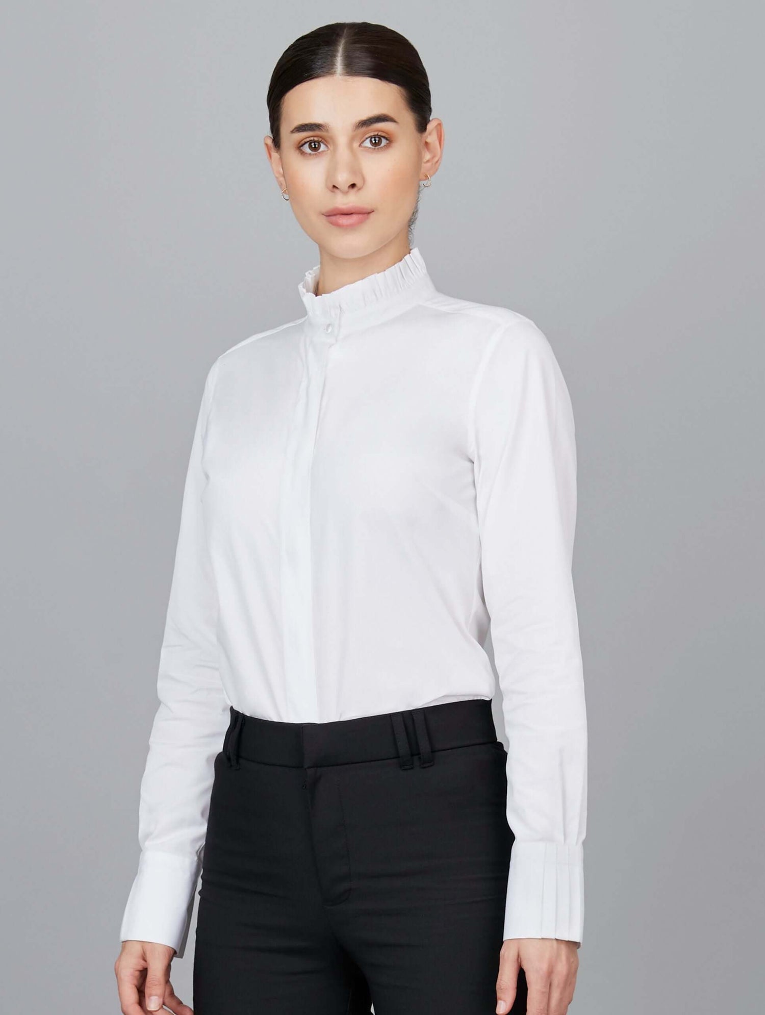 Formal Frilled Collar Shirt