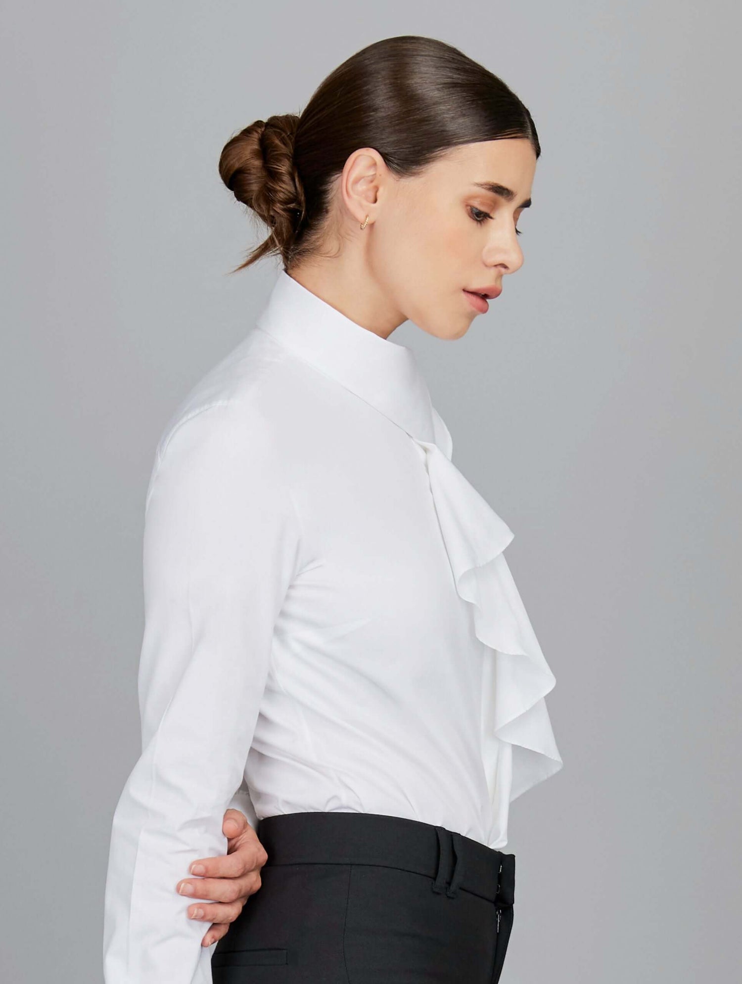 Tailored Side Ruffle Shirt