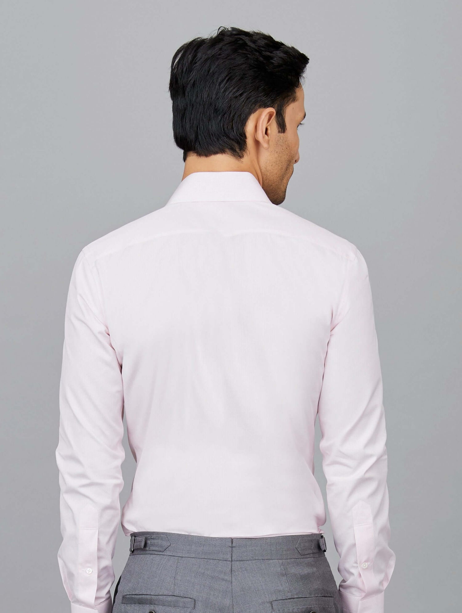 Micro-Check Cotton Poplin Shirt