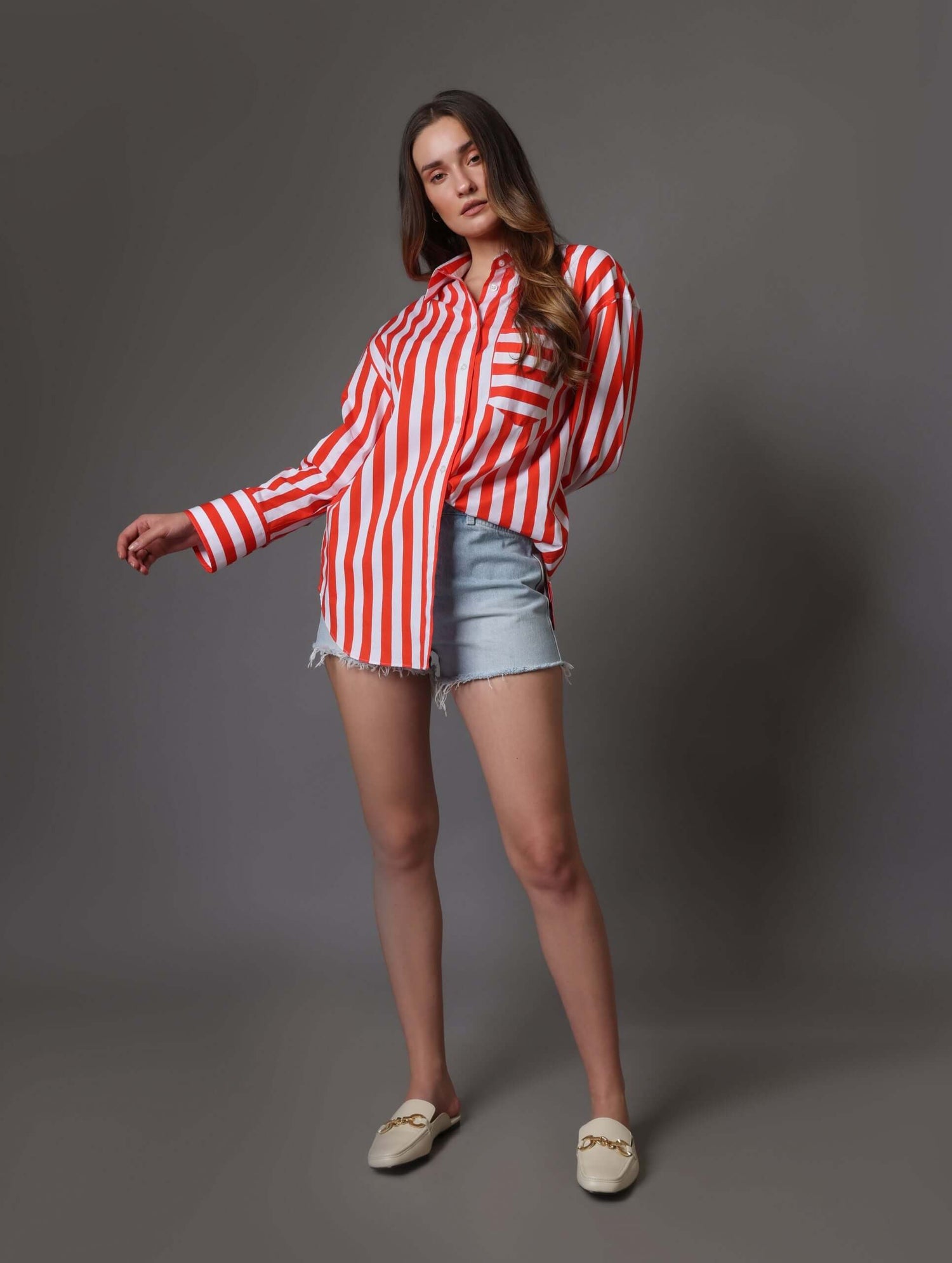 Awning Stripe Boyfriend Shirt