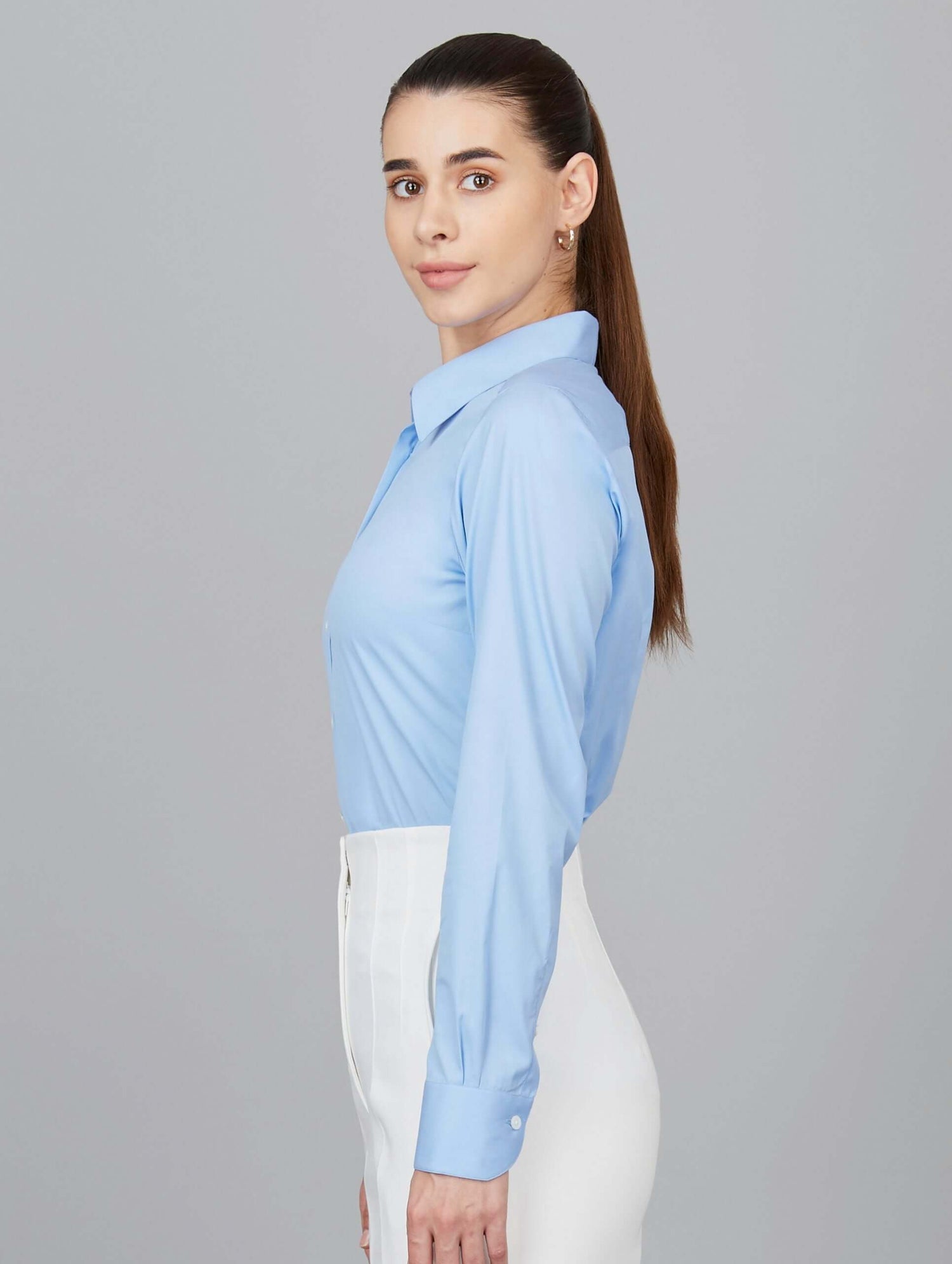 Cotton Poplin Formal Stretch Shirt