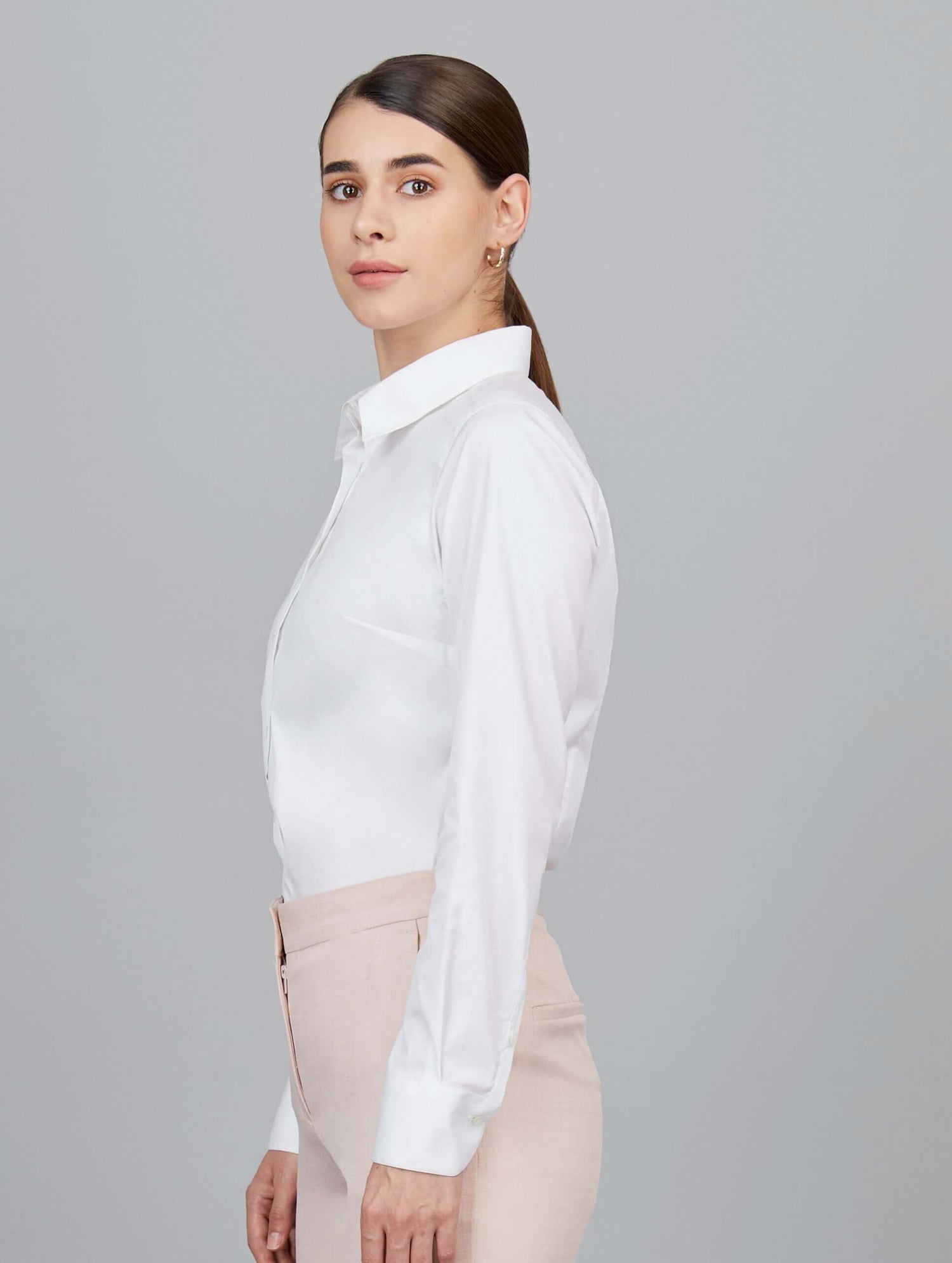 Cotton Poplin Formal Stretch Shirt