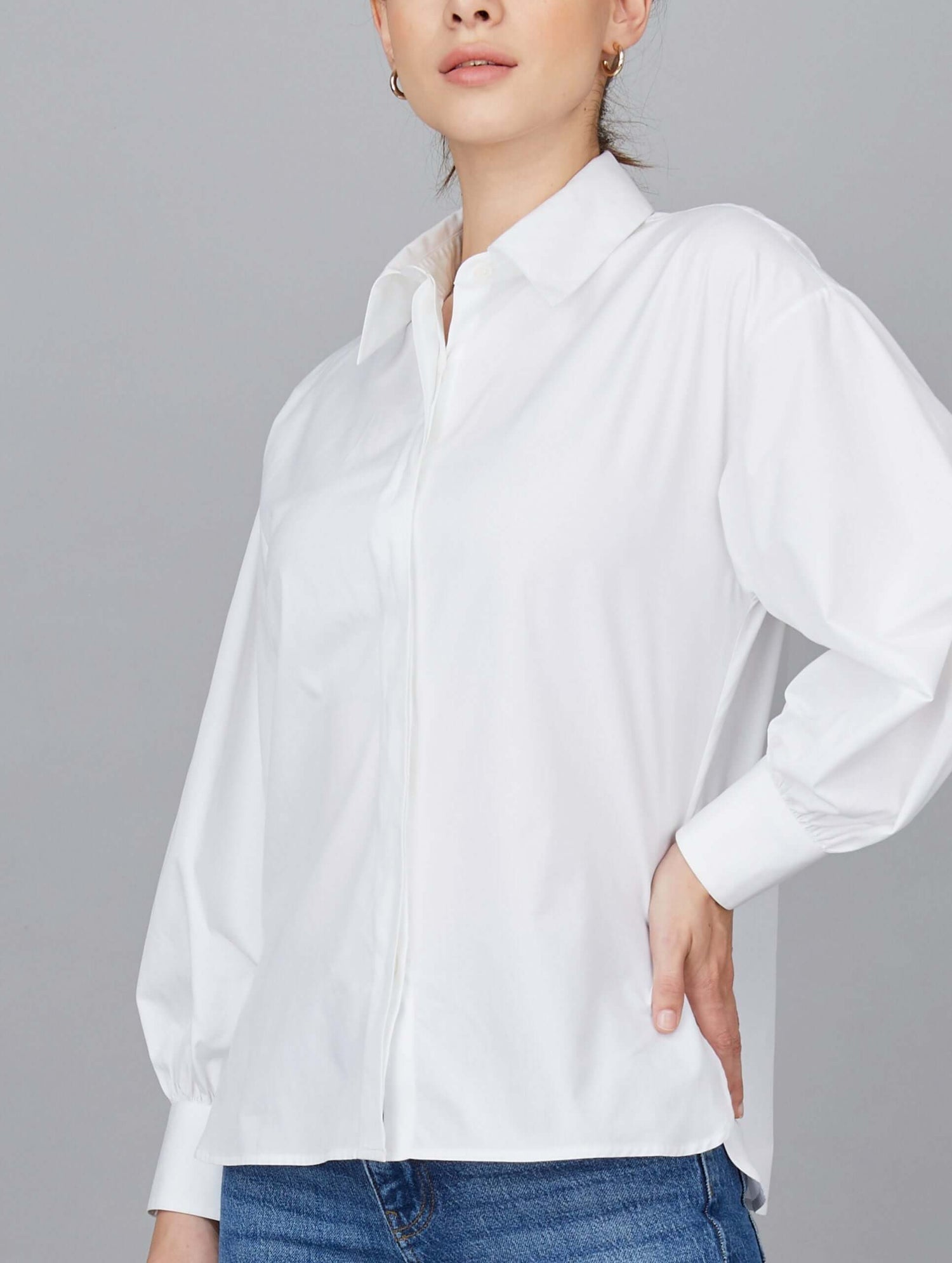 Balloon Sleeve Short Shirt