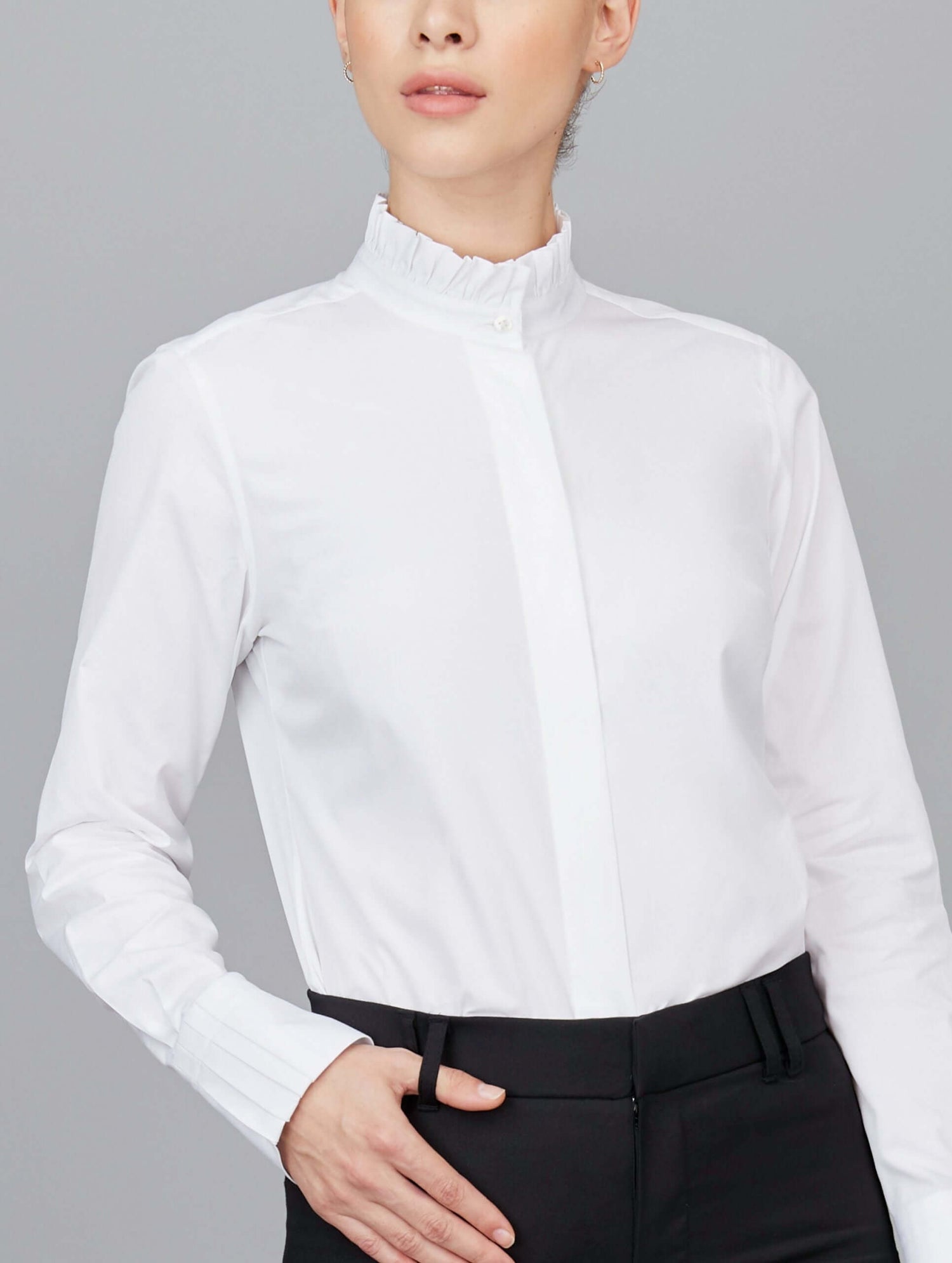 Formal Frilled Collar Shirt