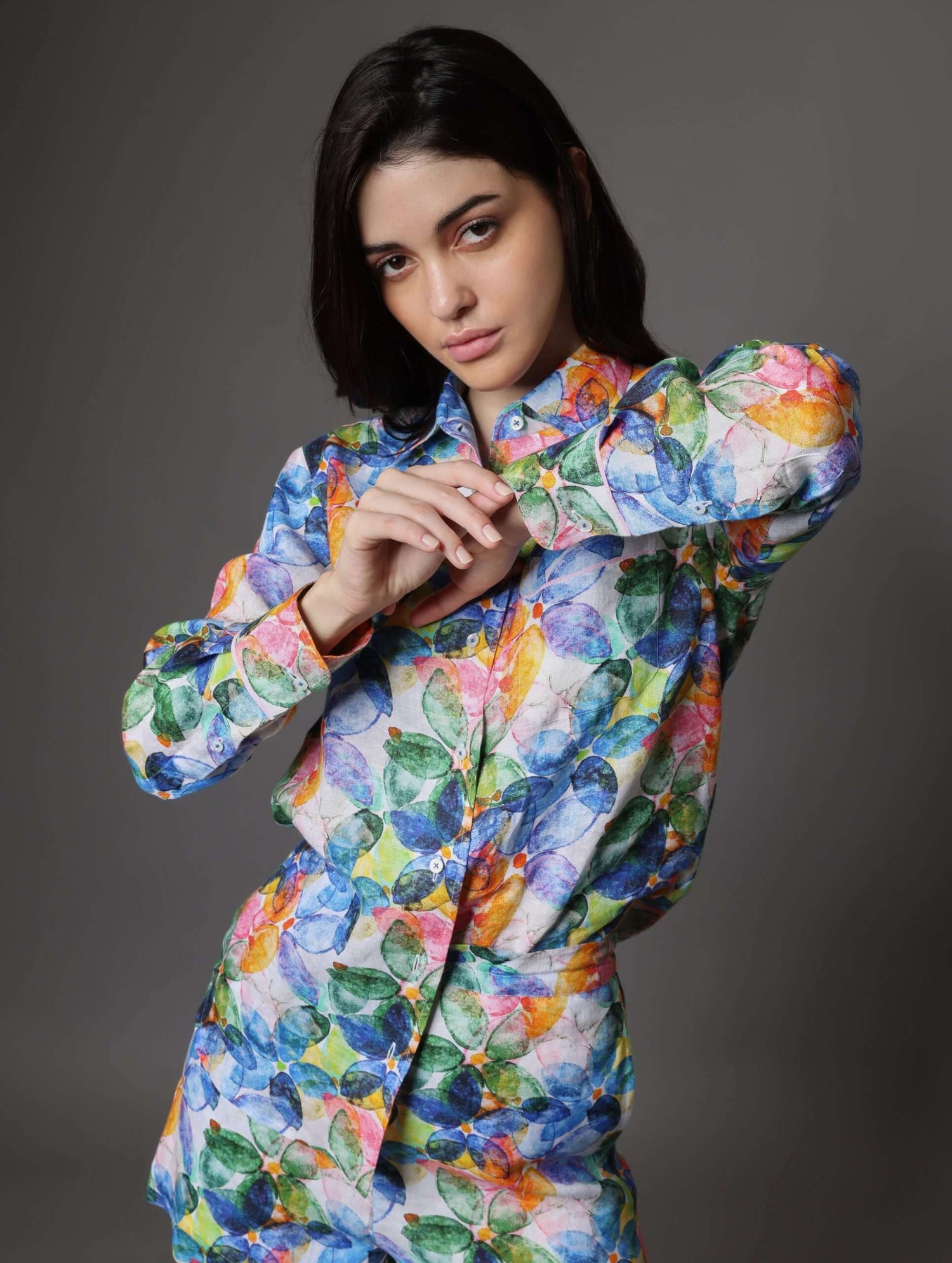 Colourful Abstract-Print Shirt