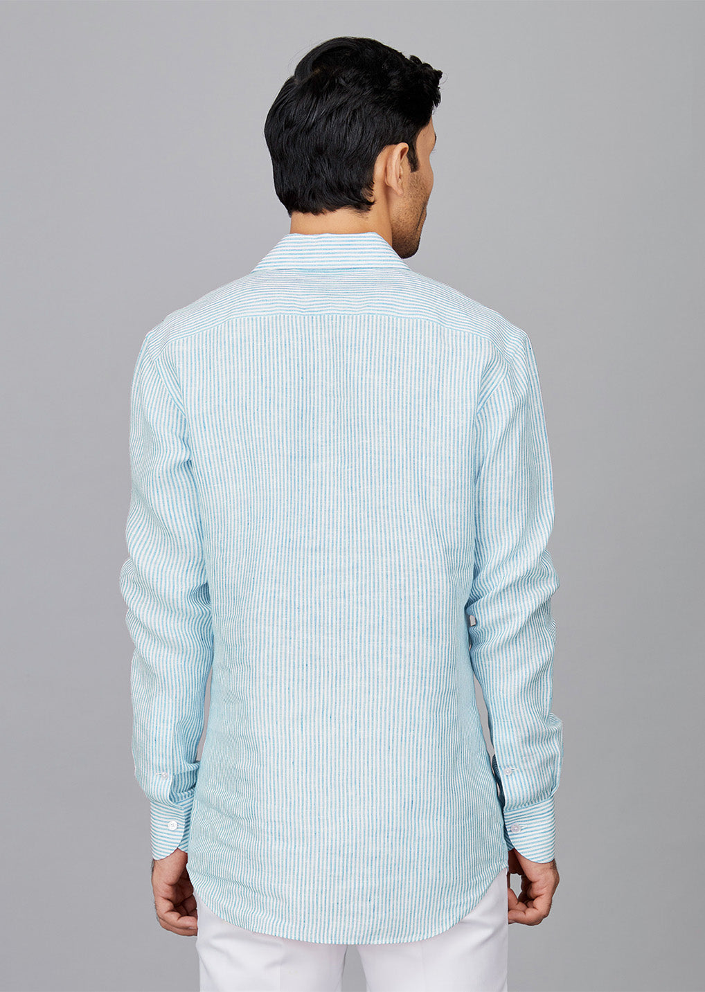 Stripe Linen Popover Shirt