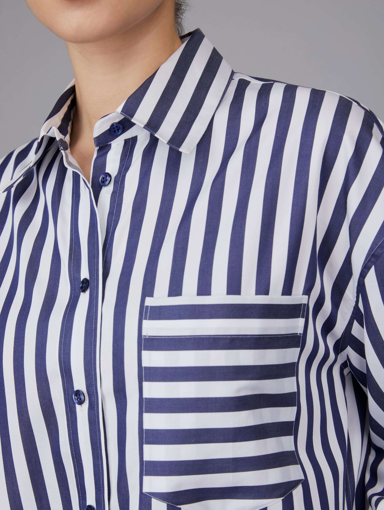 Awning Stripe Boyfriend Shirt