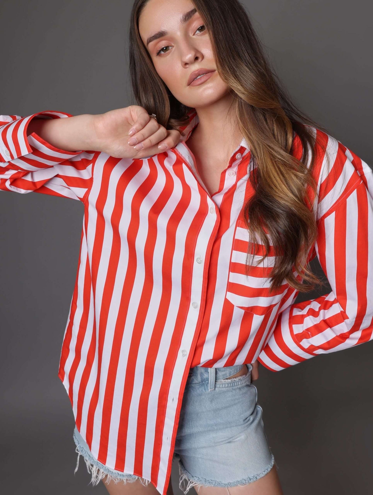 Awning Stripe Boyfriend Shirt