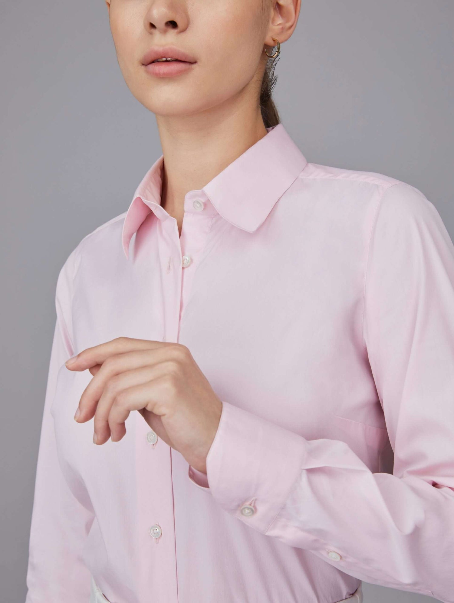 Cotton Poplin Formal Stretch Shirt