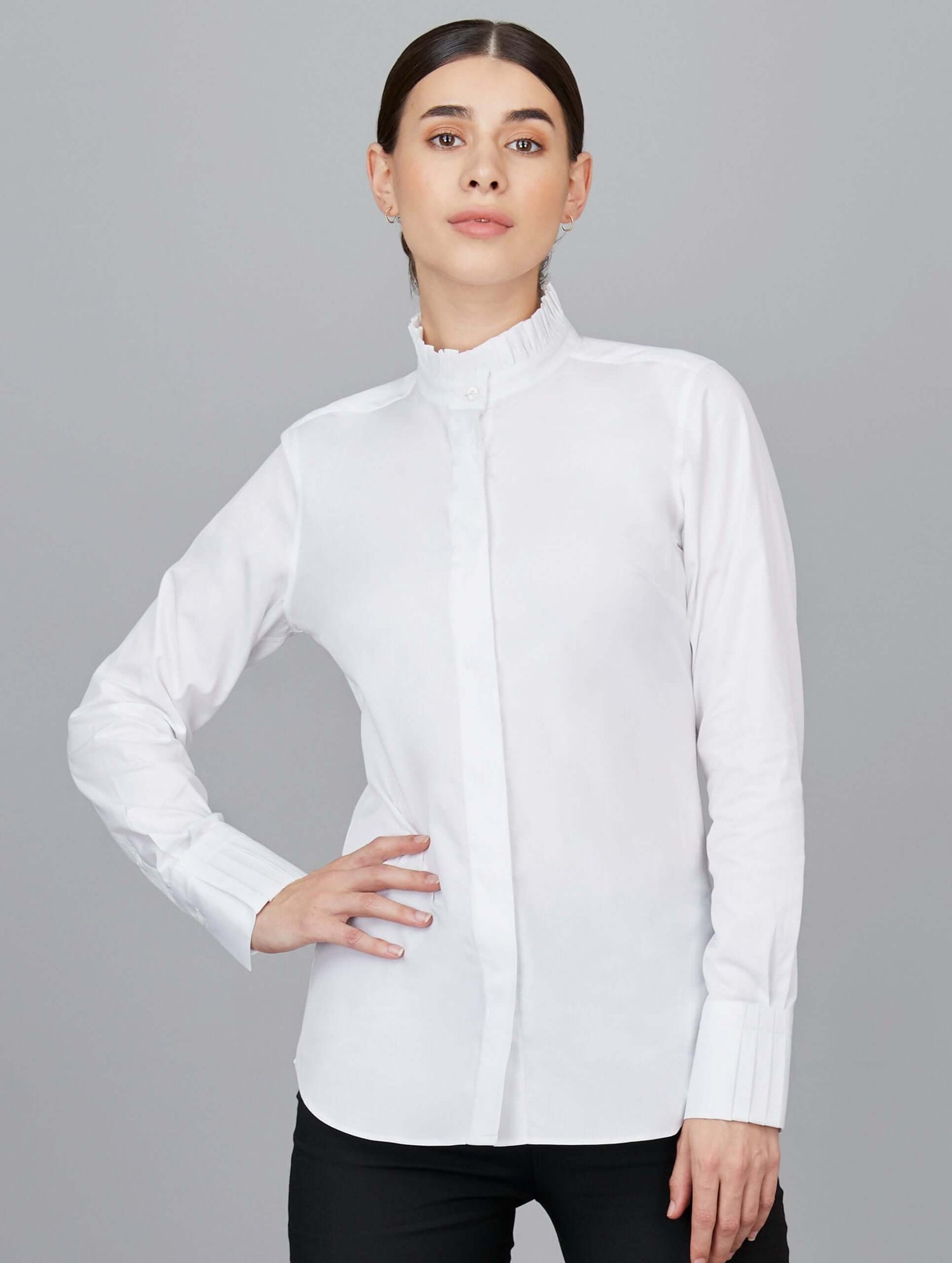 Formal Frilled Collar Shirt