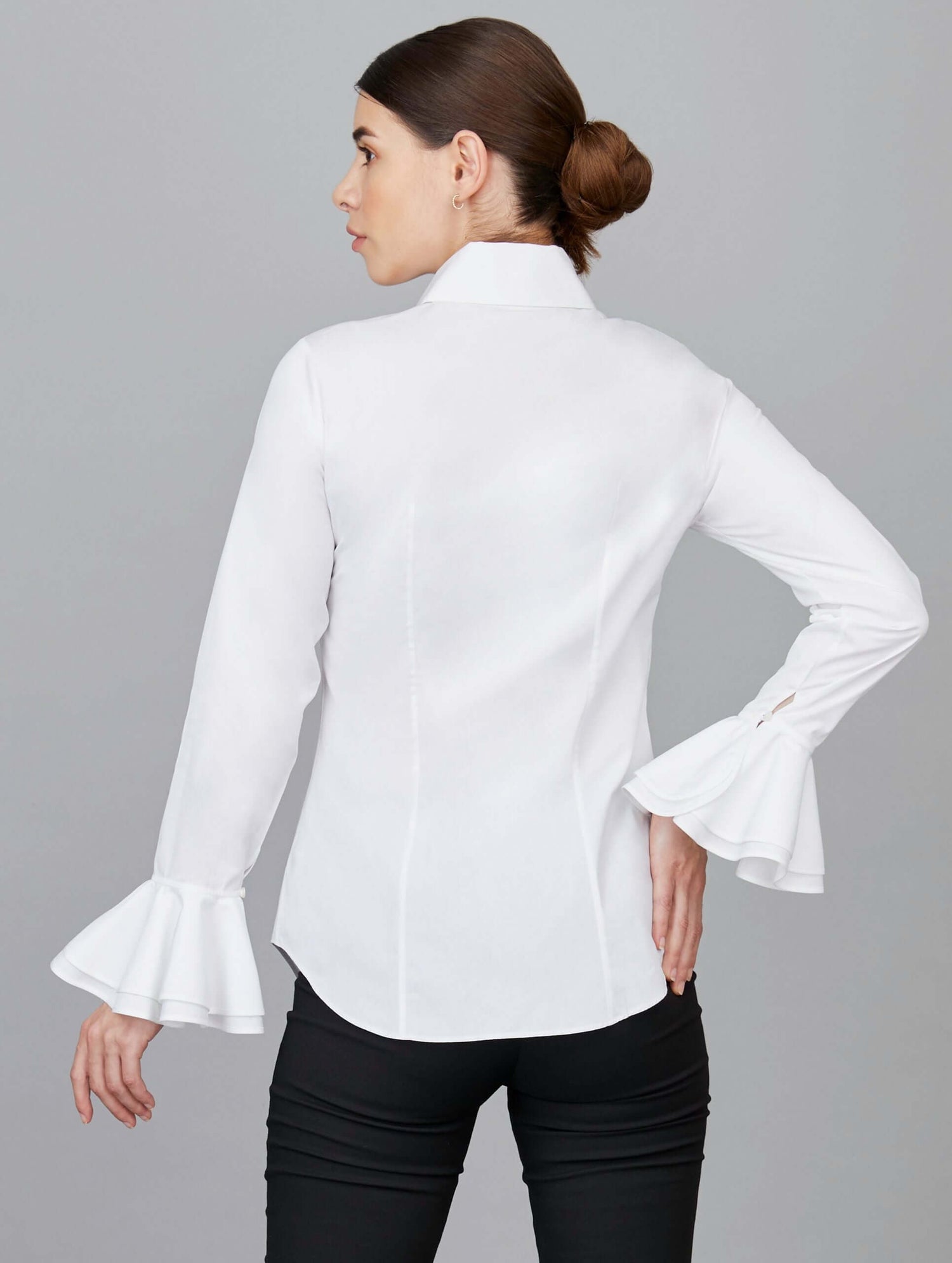 Tailored Front Ruffle Shirt