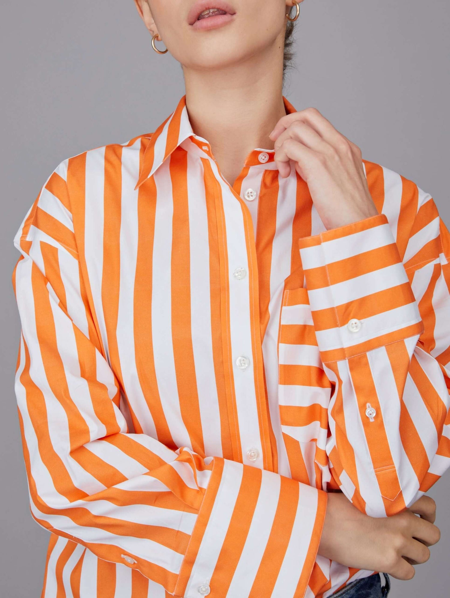 Awning Stripe Boyfriend Shirt