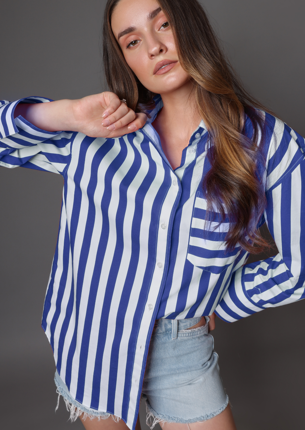 Awning Stripe Boyfriend Shirt