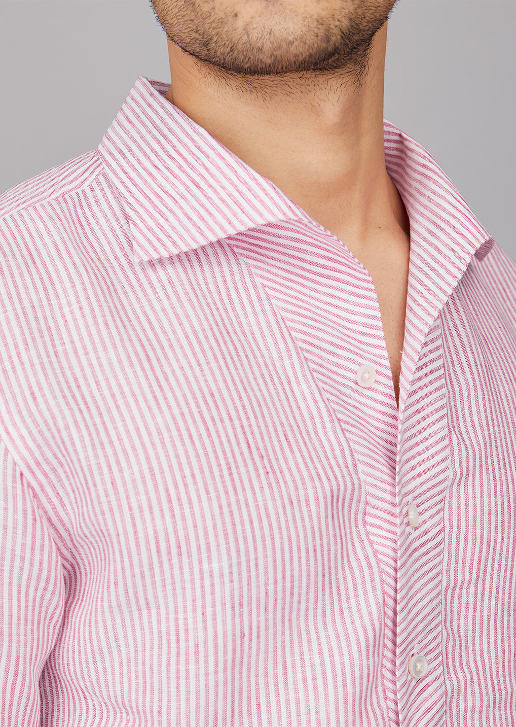 Stripe Linen Popover Shirt