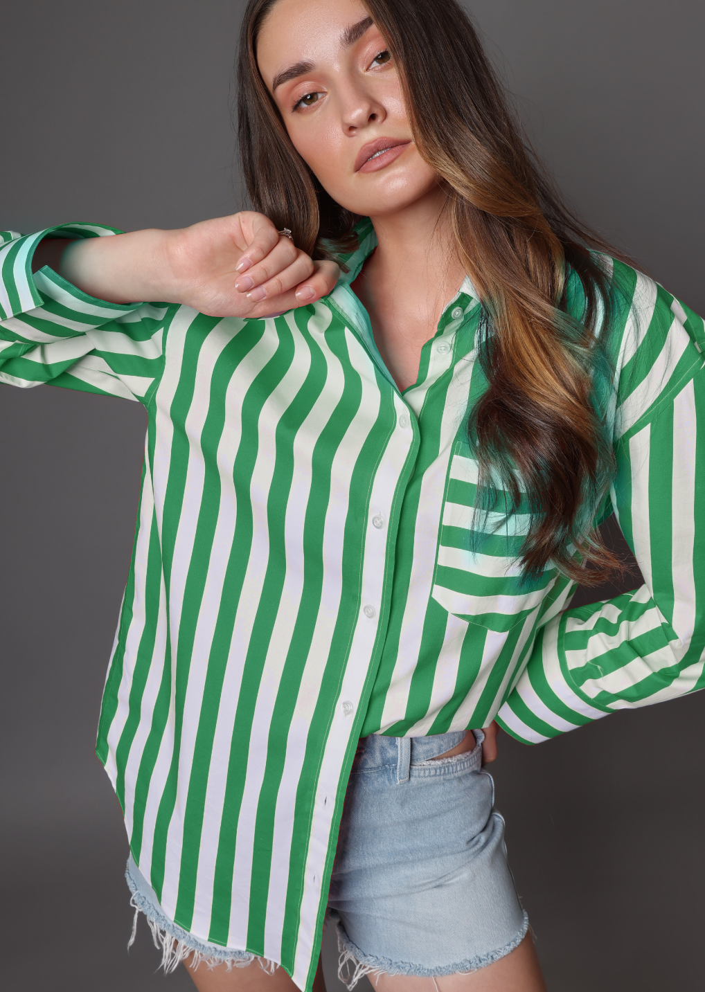 Awning Stripe Boyfriend Shirt