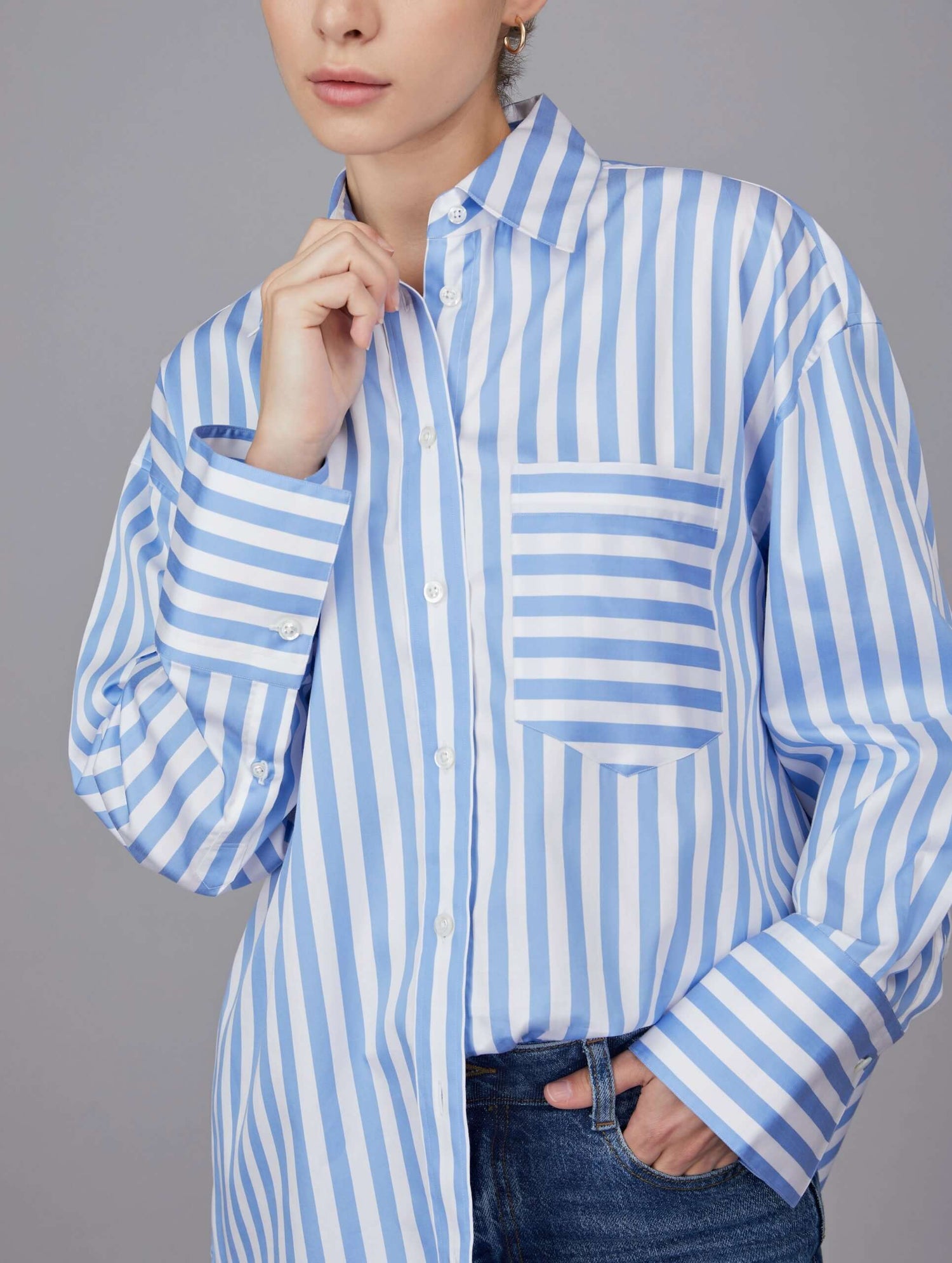 Awning Stripe Boyfriend Shirt