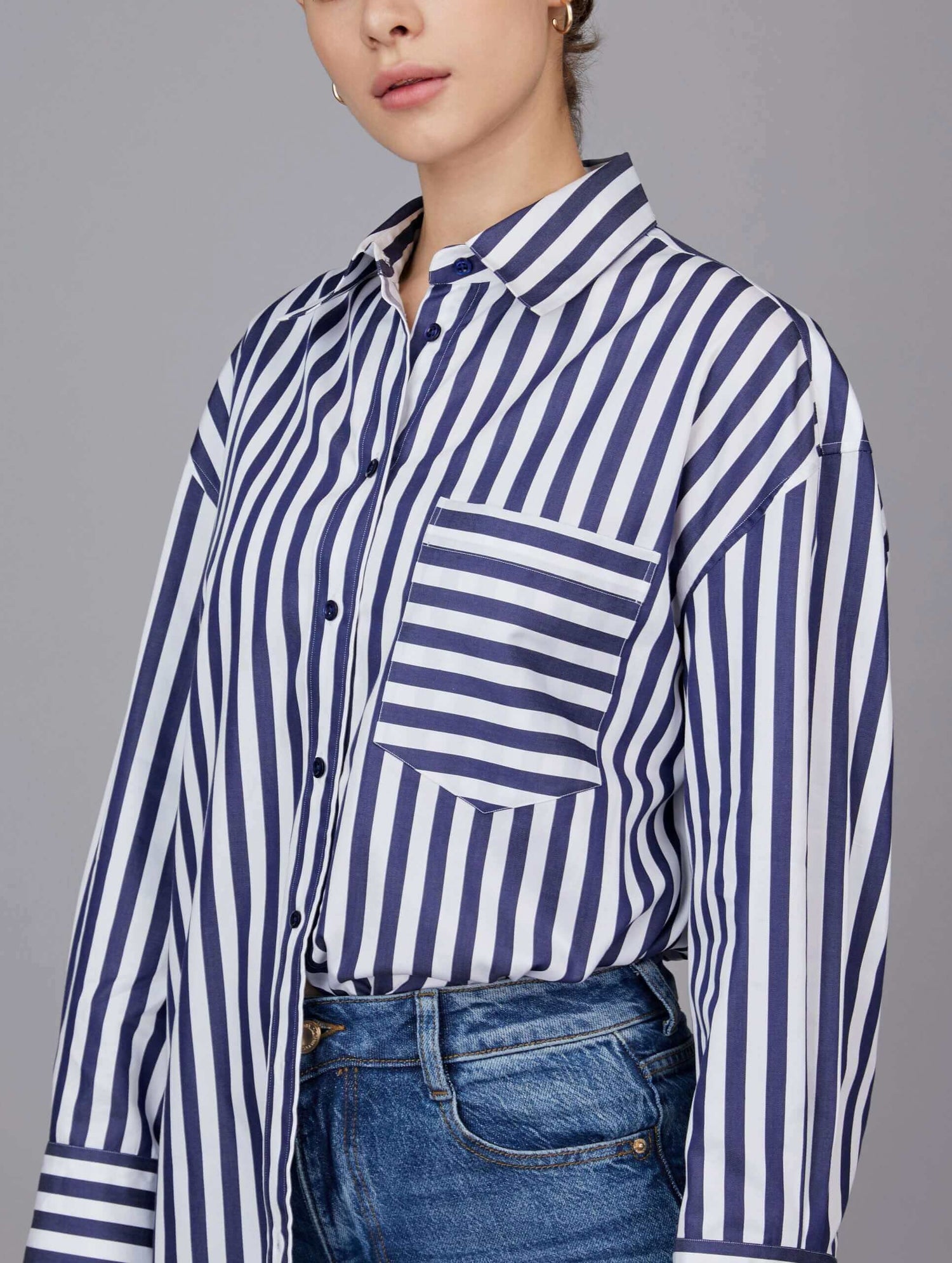 Awning Stripe Boyfriend Shirt