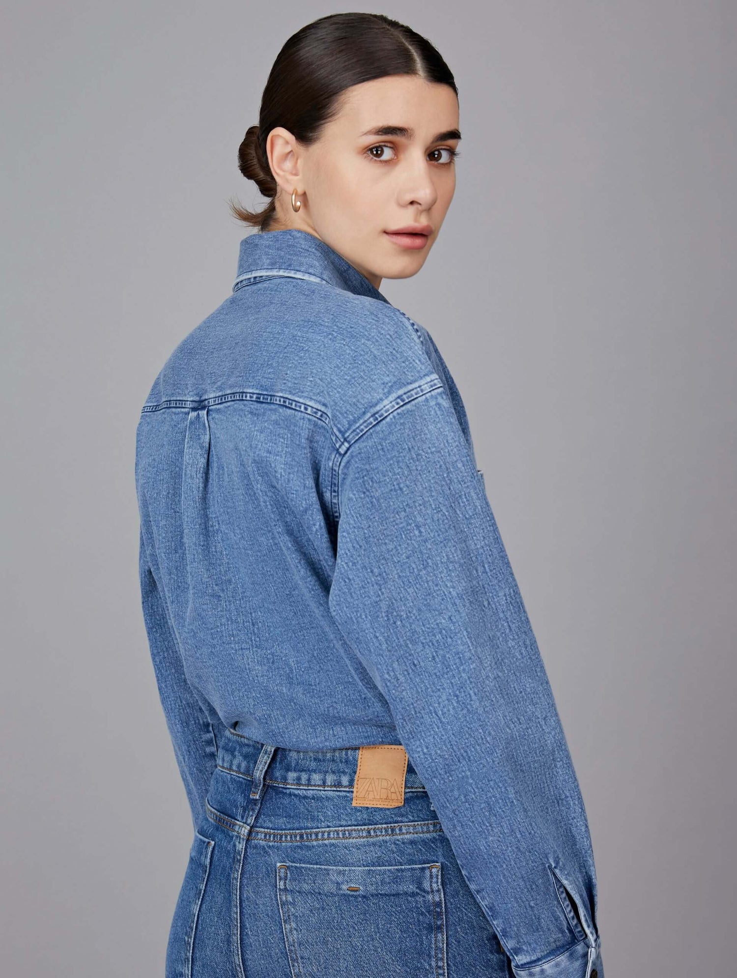 Boyfriend-Style Denim Shirt