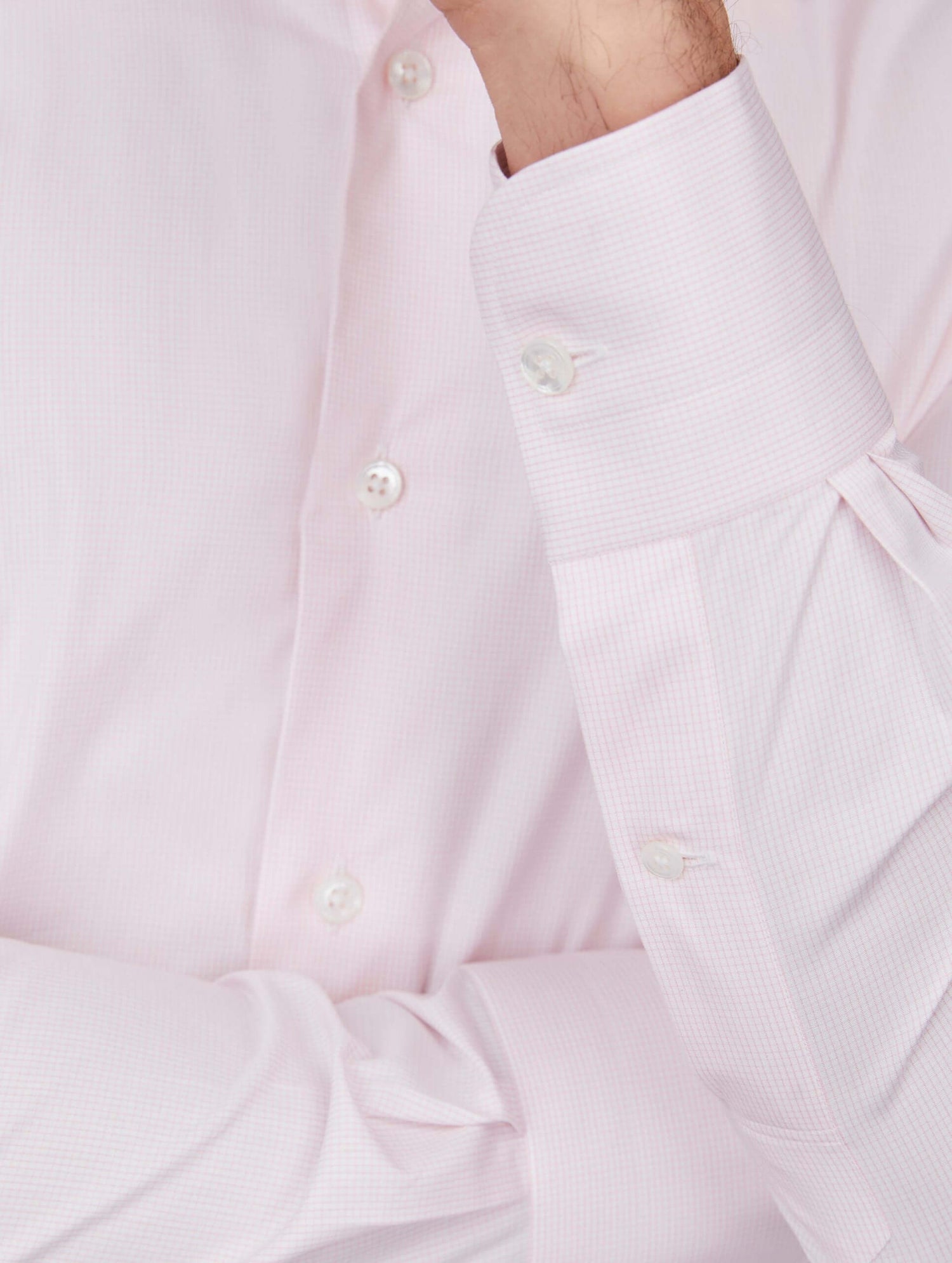 Micro-Check Cotton Poplin Shirt