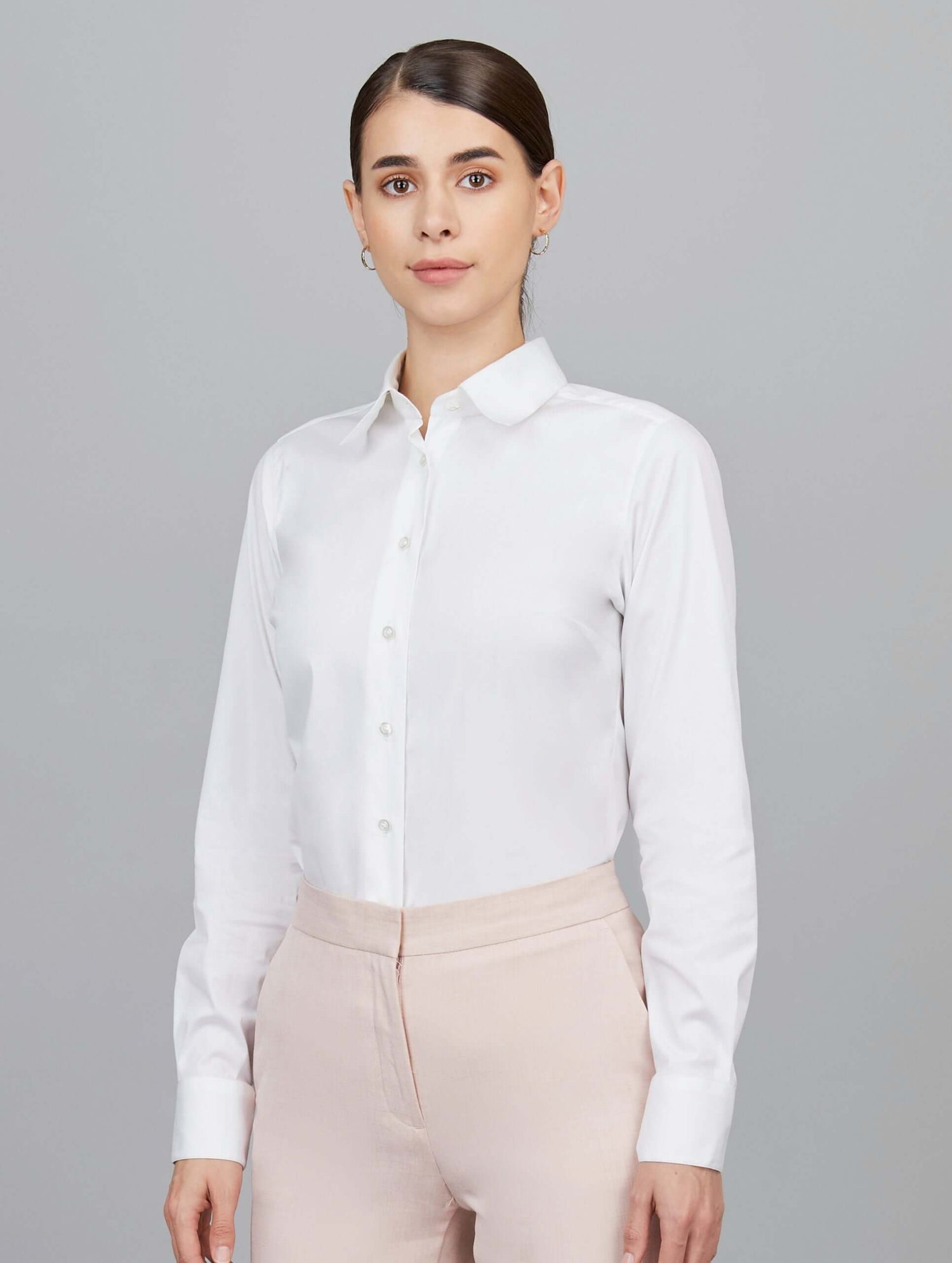 Cotton Poplin Formal Stretch Shirt