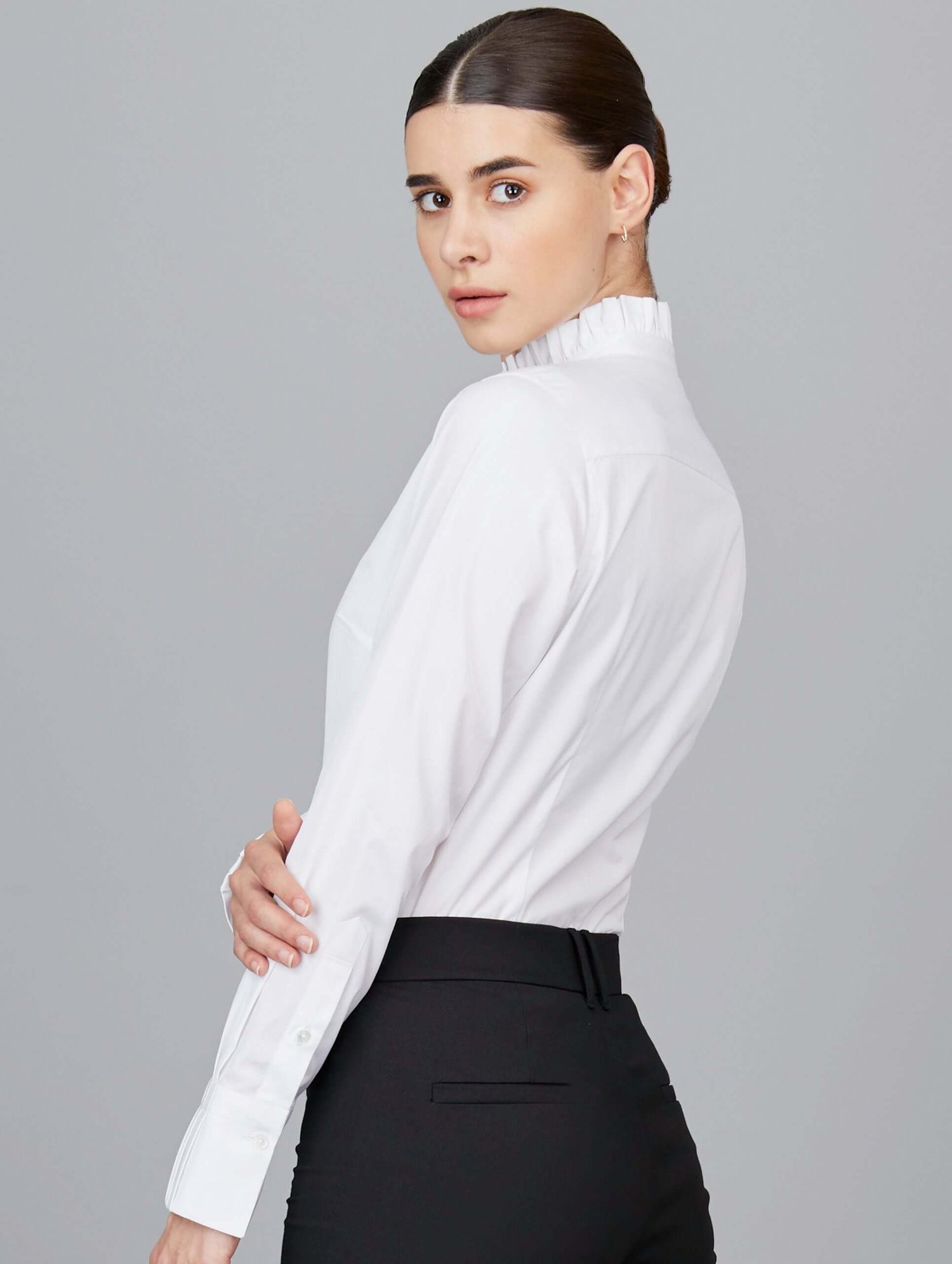 Formal Frilled Collar Shirt