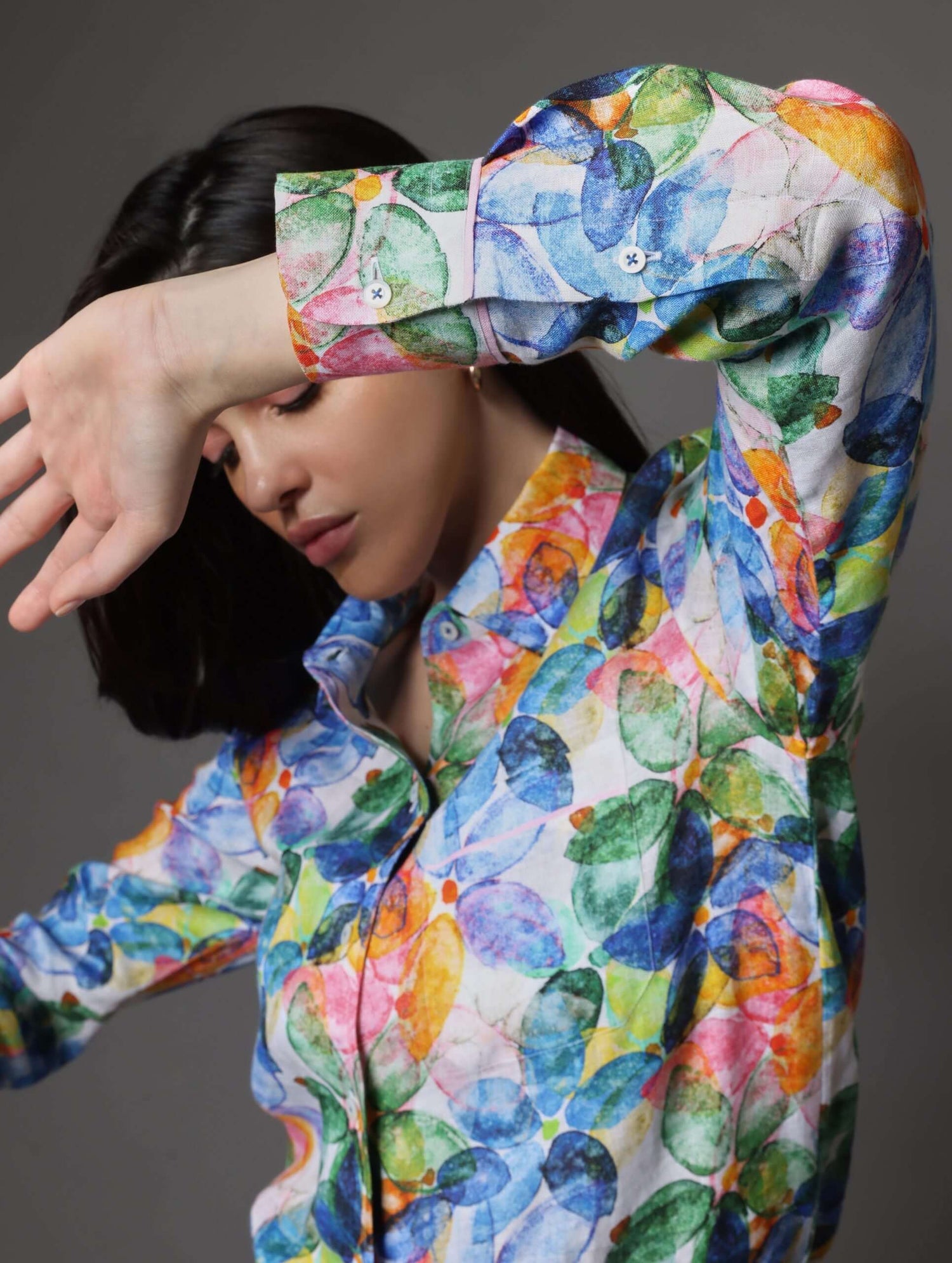 Colourful Abstract-Print Shirt