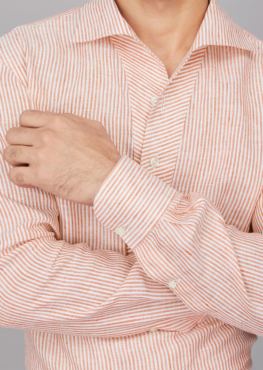 Stripe Linen Popover Shirt