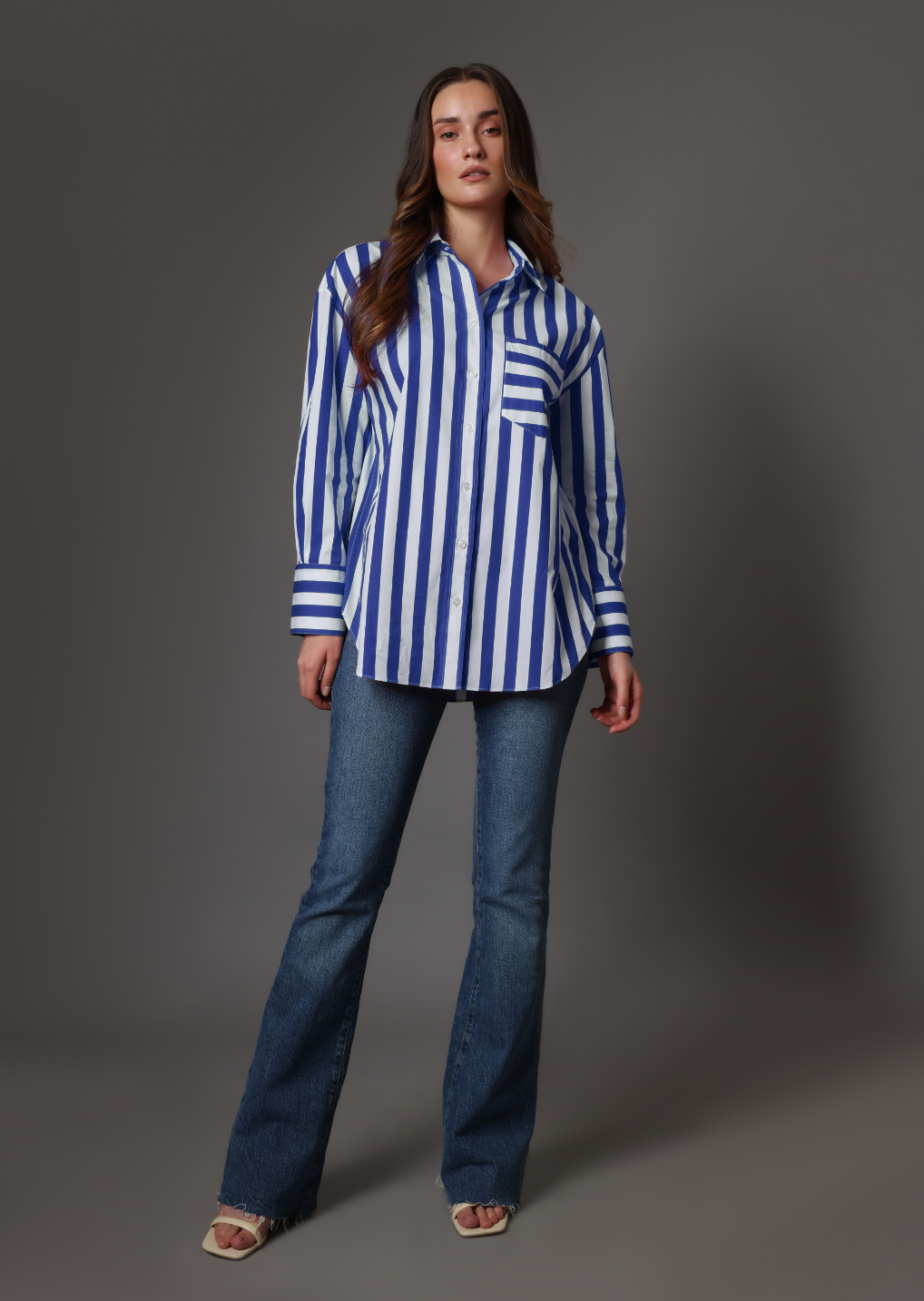 Awning Stripe Boyfriend Shirt