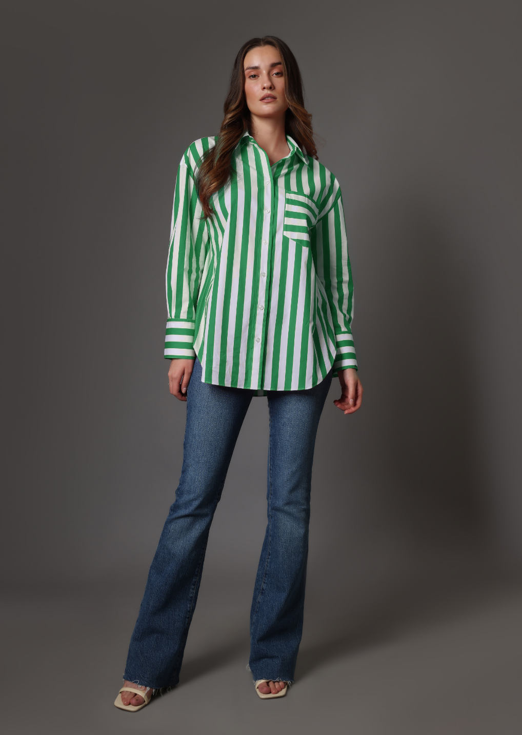 Awning Stripe Boyfriend Shirt