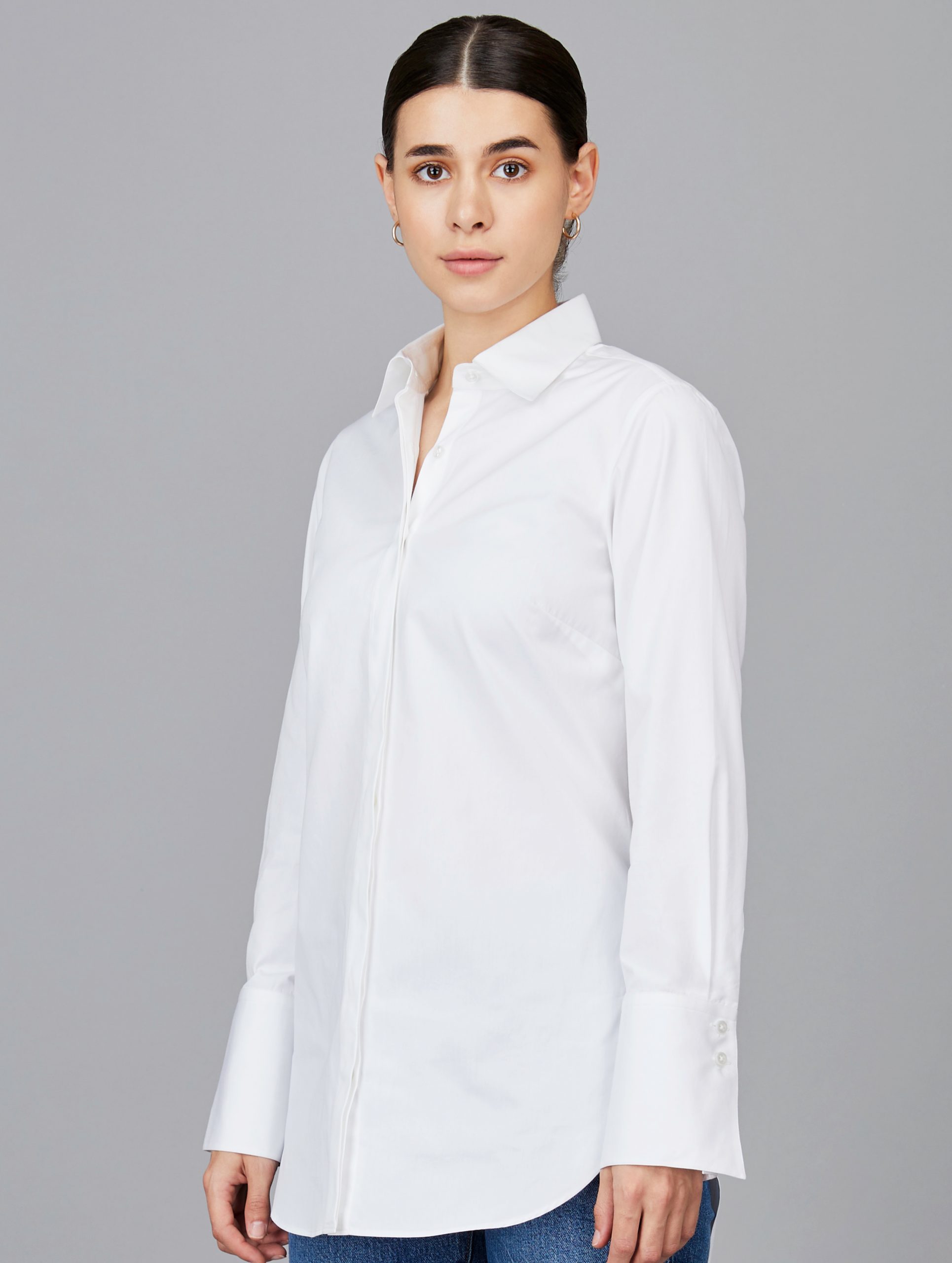 Formal Long Shirt in White