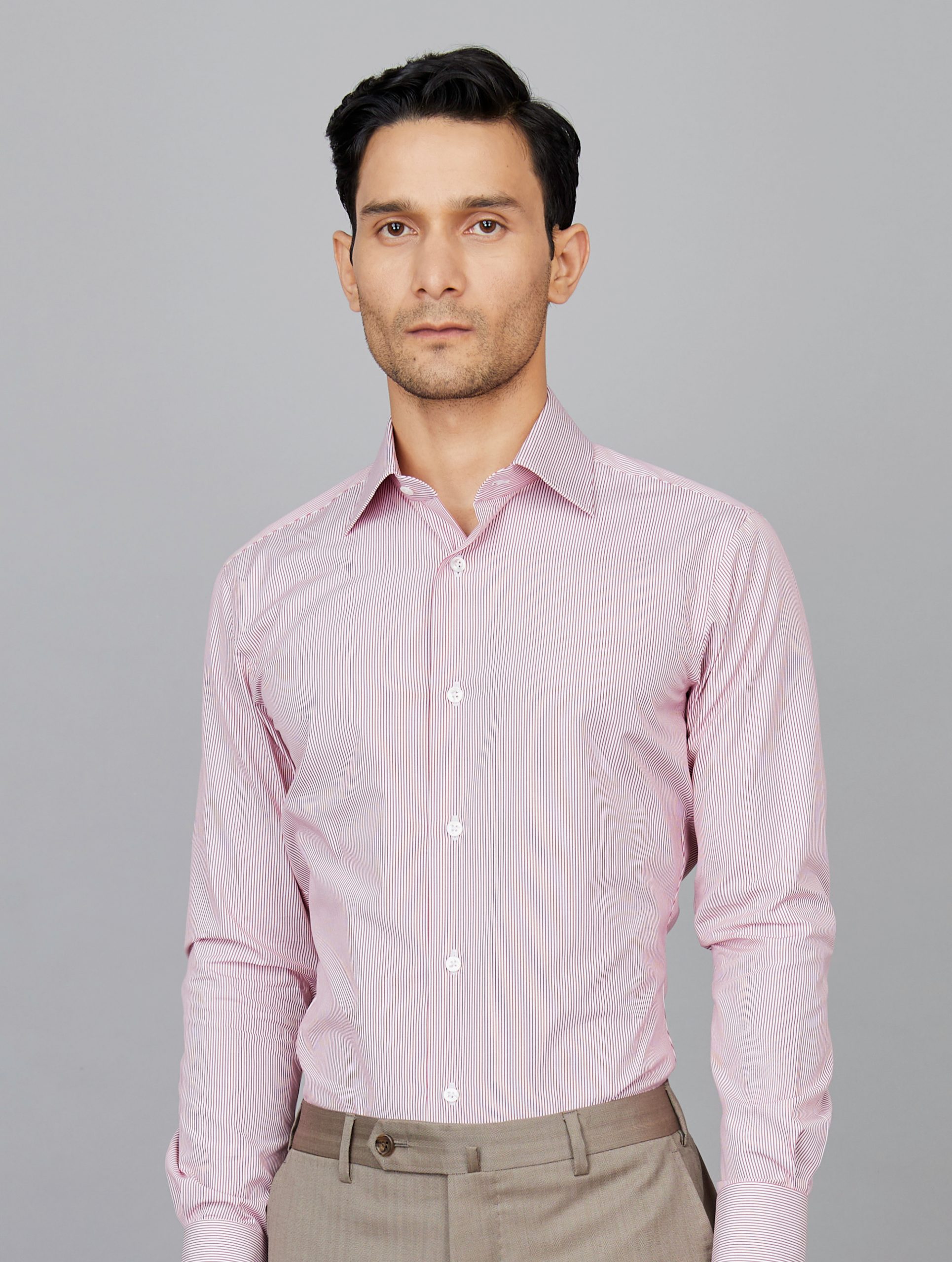 Pinstripe Shirt in Red-White