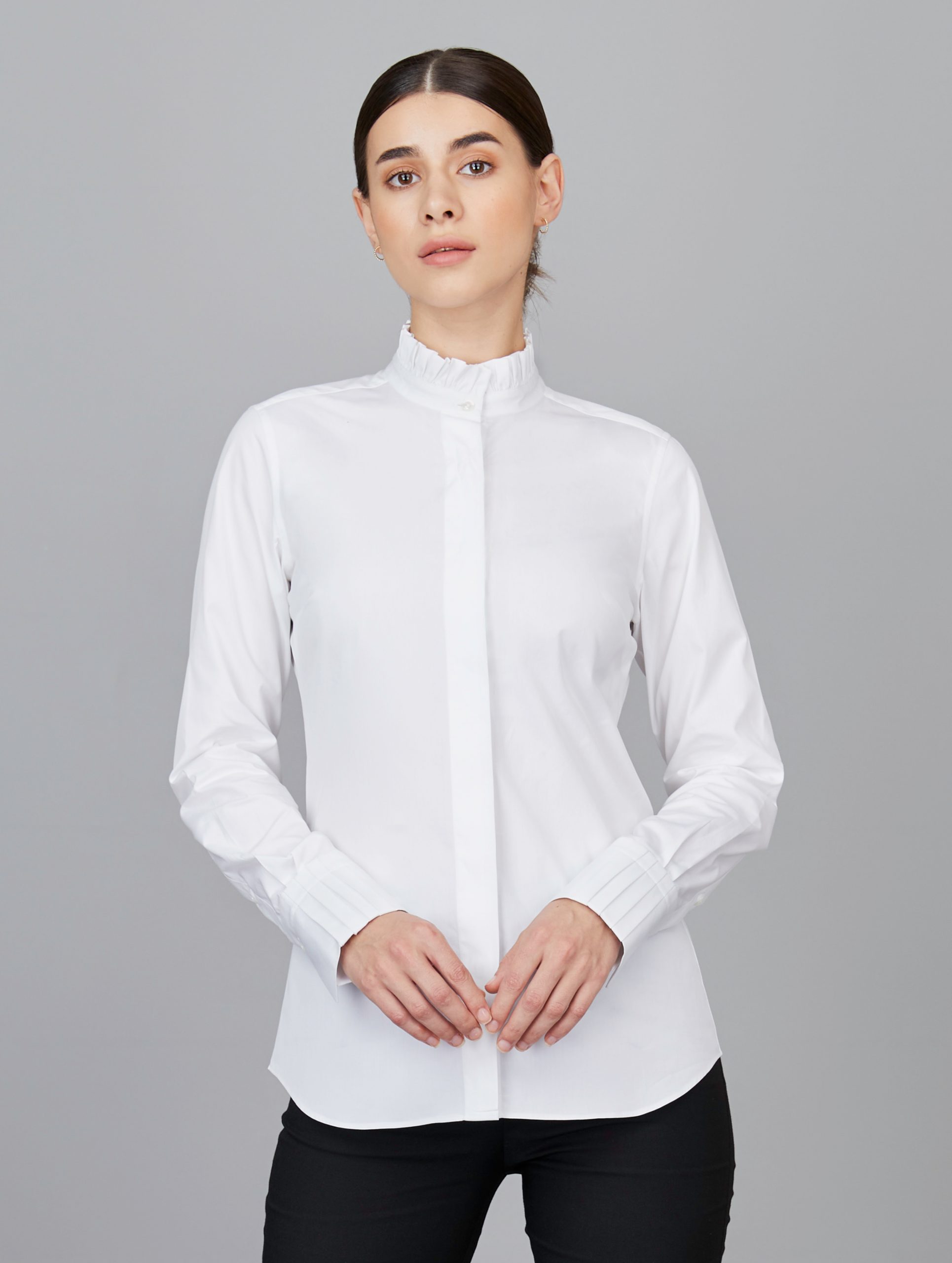 Shop for Formal Frilled Collar Shirt Online | Camessi Collection