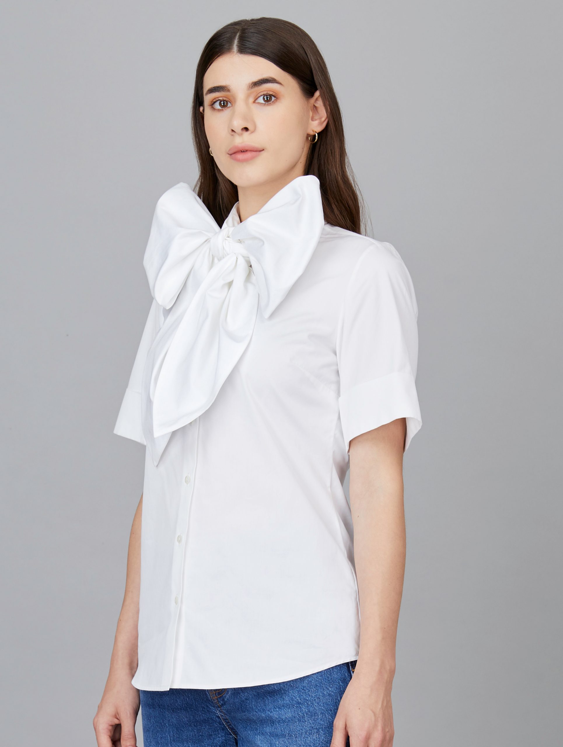 Big Bow Shirt in White