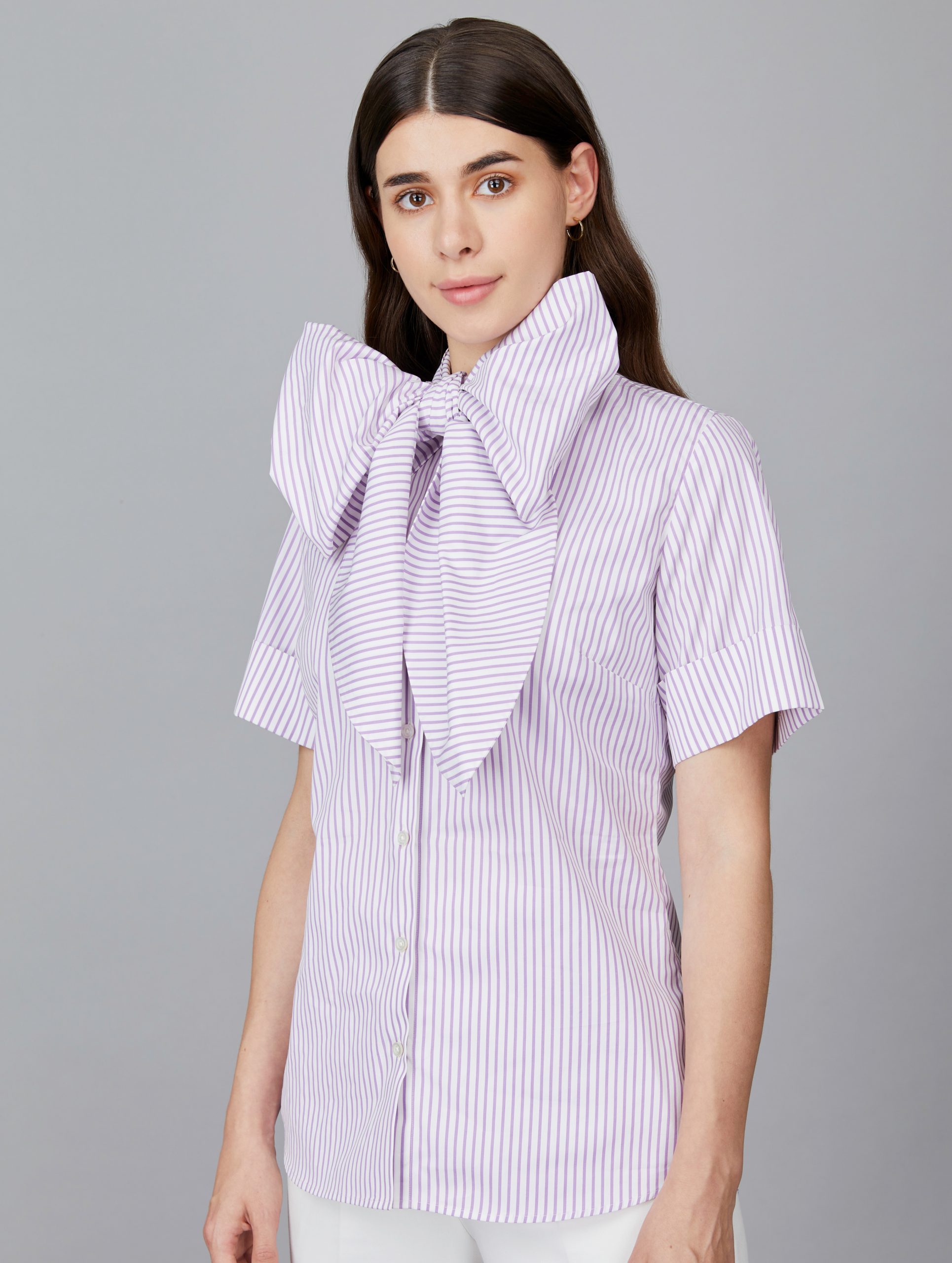 Big Bow Shirt in Lavender